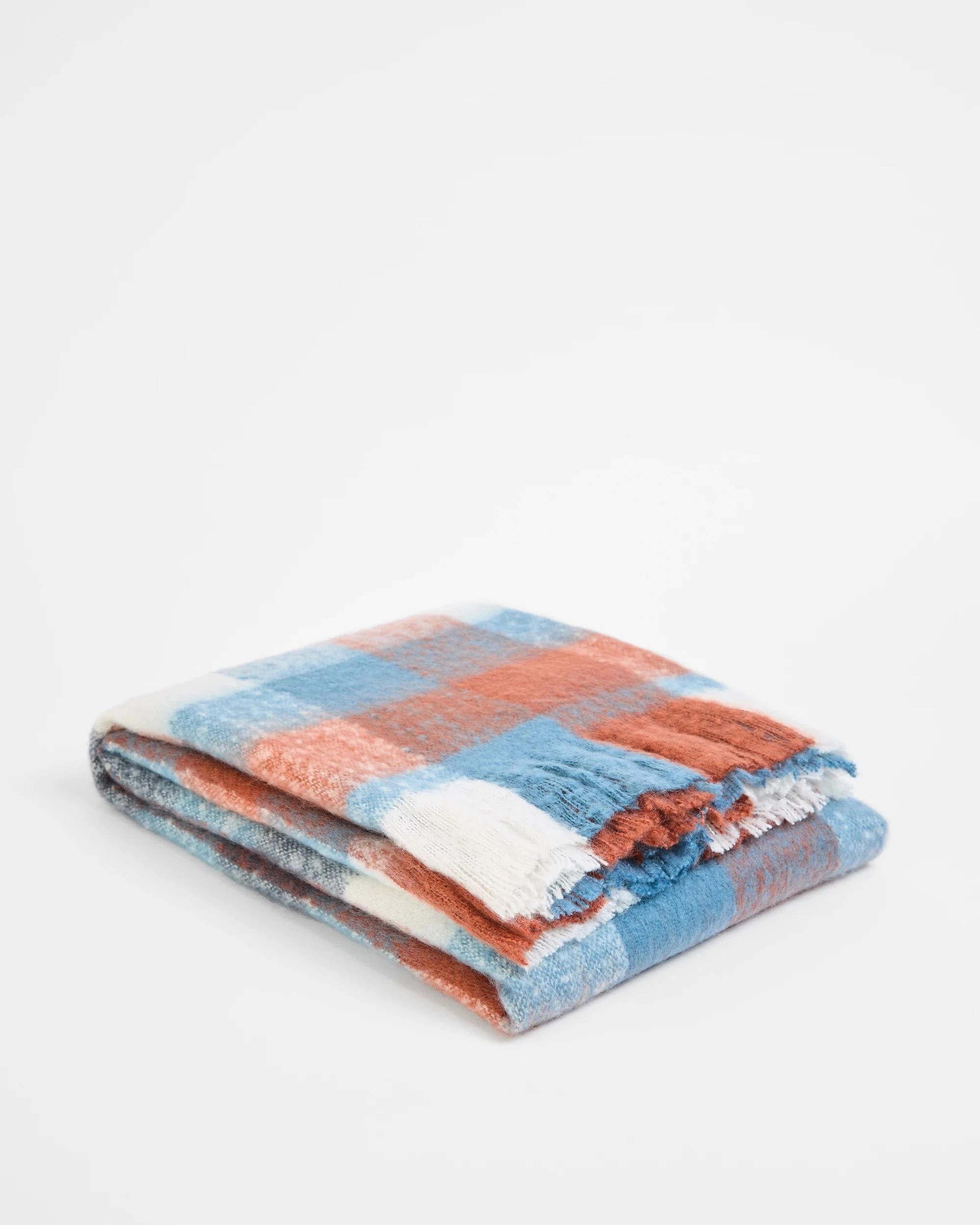 1 Target Madra Check Throw - Queen Bed - Blue, 1 of 3