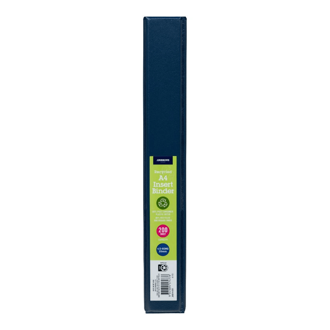 2 J.Burrows Insert Binder A4 4 D-Ring 25mm Blue, 2 of 6