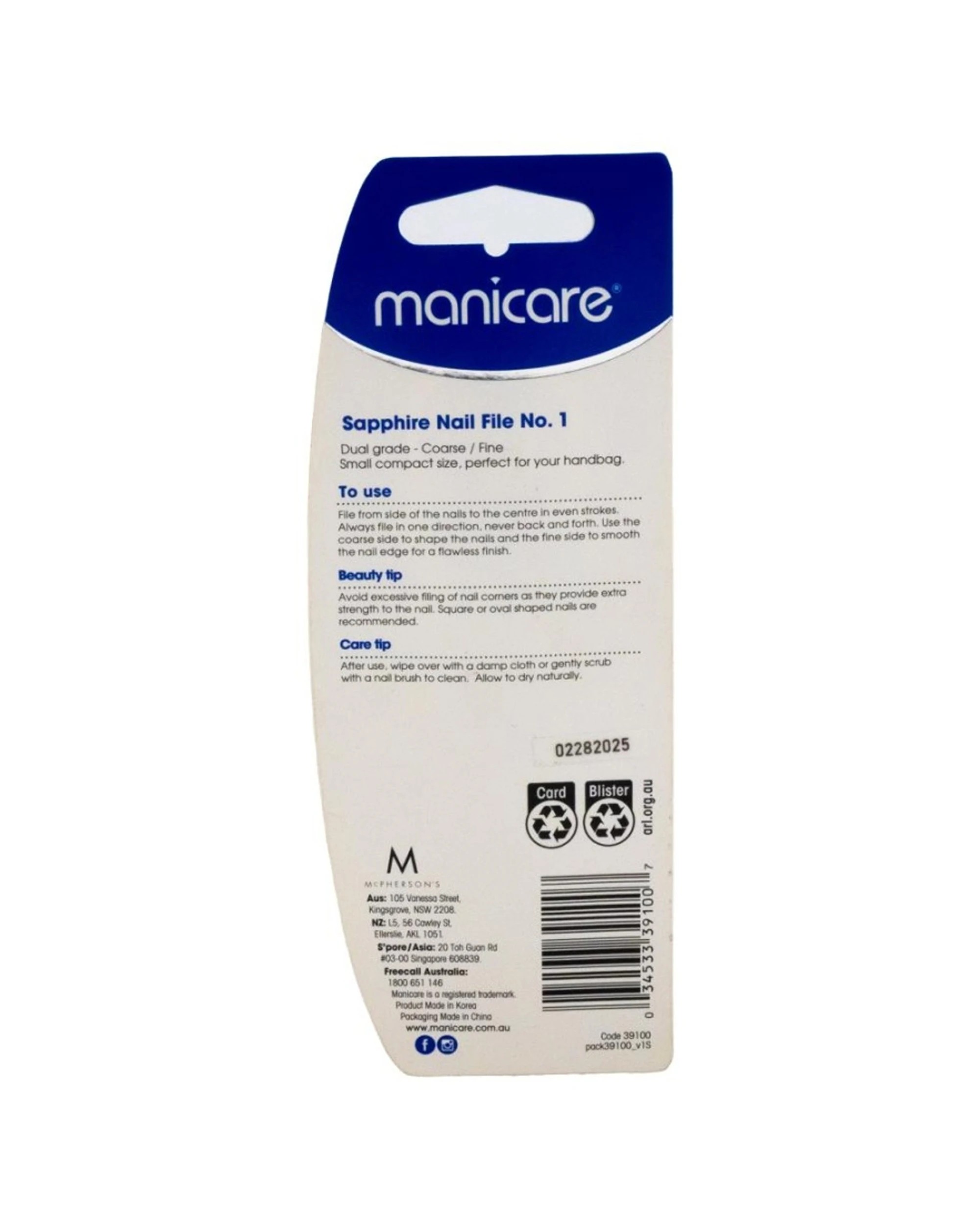 3 Manicare 12PK Sapphire Nail File No1 Dual Grade Tool - Blue, 3 of 3