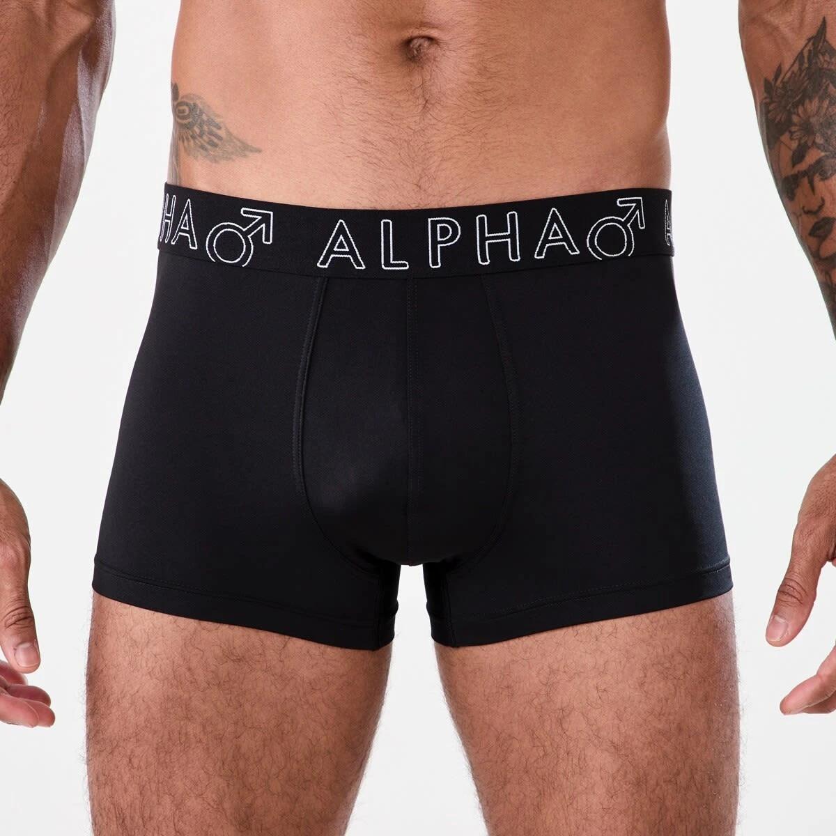 2 3 Pack Microfibre Trunks ALL BLACK, 2 of 5