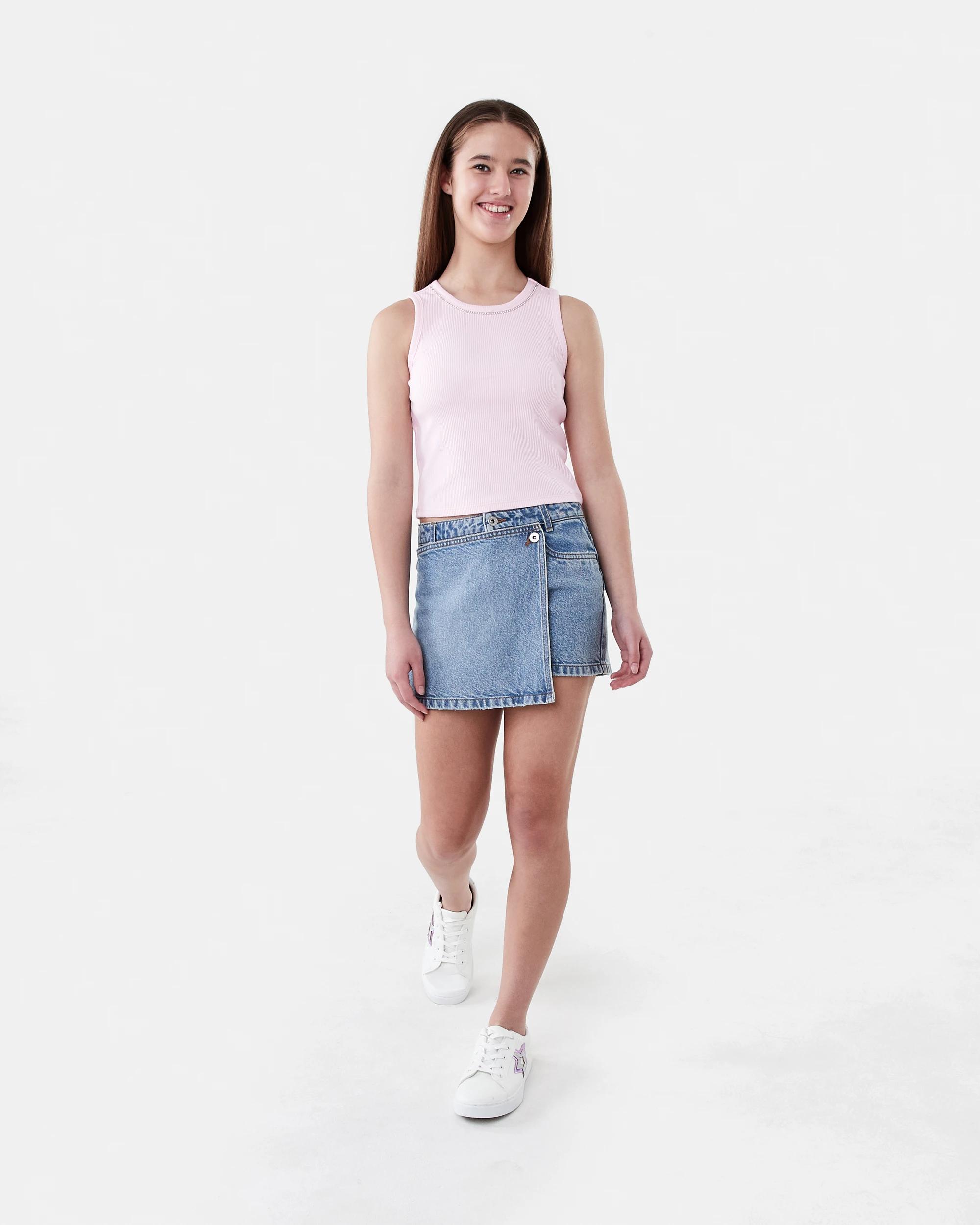 5 Rib Tank with Sequin Detail Bllet Pink, 5 of 6