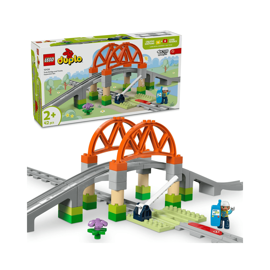 1 The LEGO Group LEGO DUPLO Town Train Bridge and Tracks Expansion Set - 10426, 1 of 10