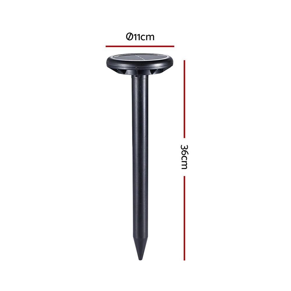 2 Gardeon Snake Repeller 20X Ultrasonic Solar Powered - Black, 2 of 7