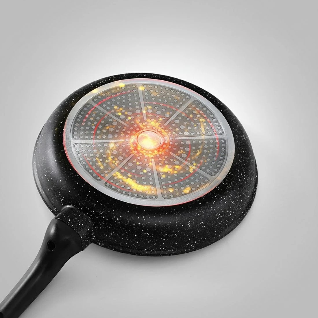 4 5-Star Chef Non Stick Frying Pan Cast Aluminium Steak Skillet BBQ Cookware 30cm - Black, 4 of 6