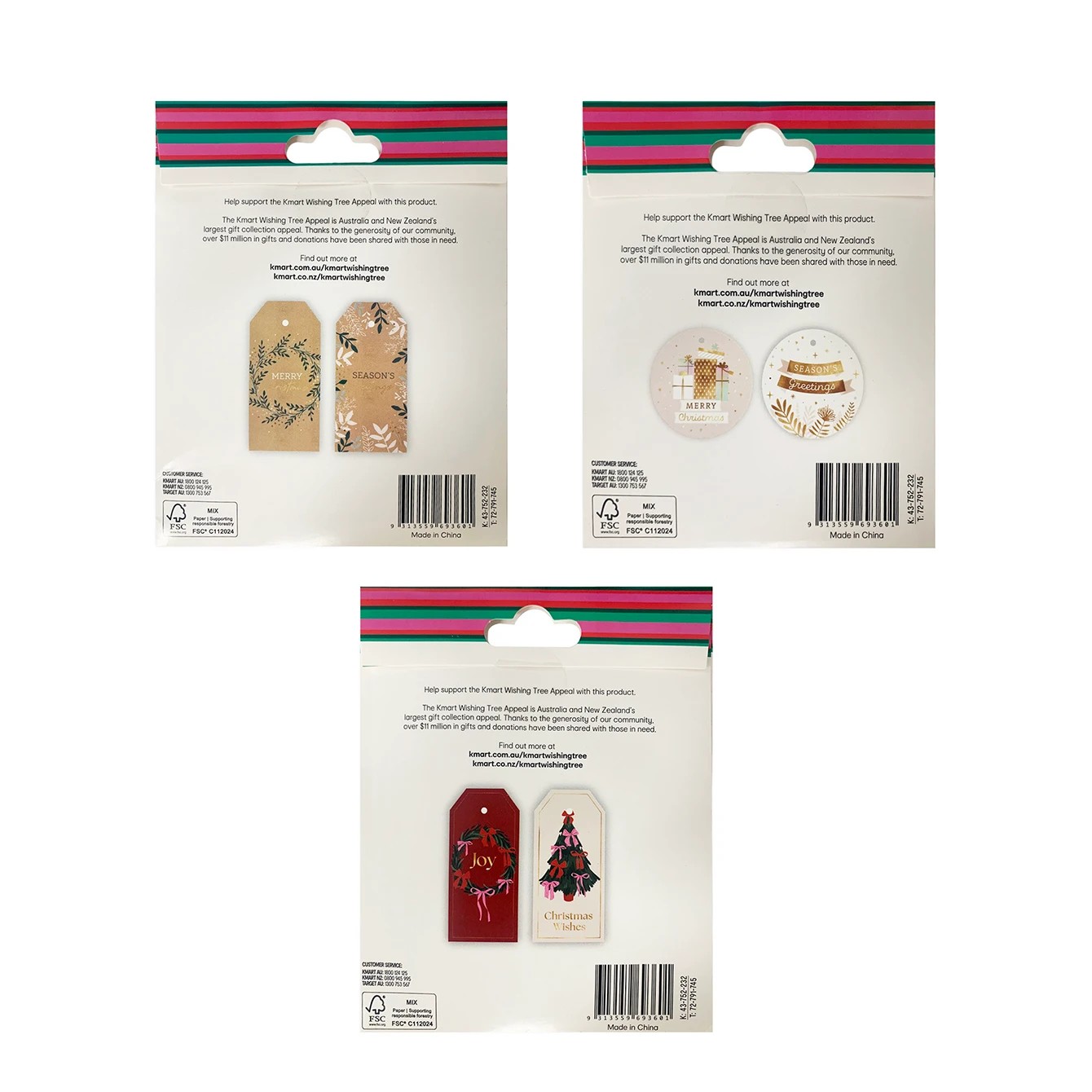2 Wishing Tree 10 Pack Christmas Gift Tags - Assorted, 2 of 8