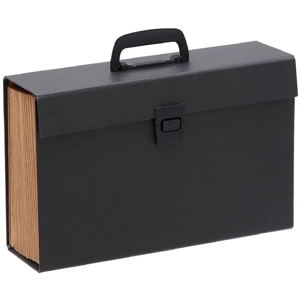 1 Keji Expanding File Foolscap 19 Pocket Black, 1 of 4