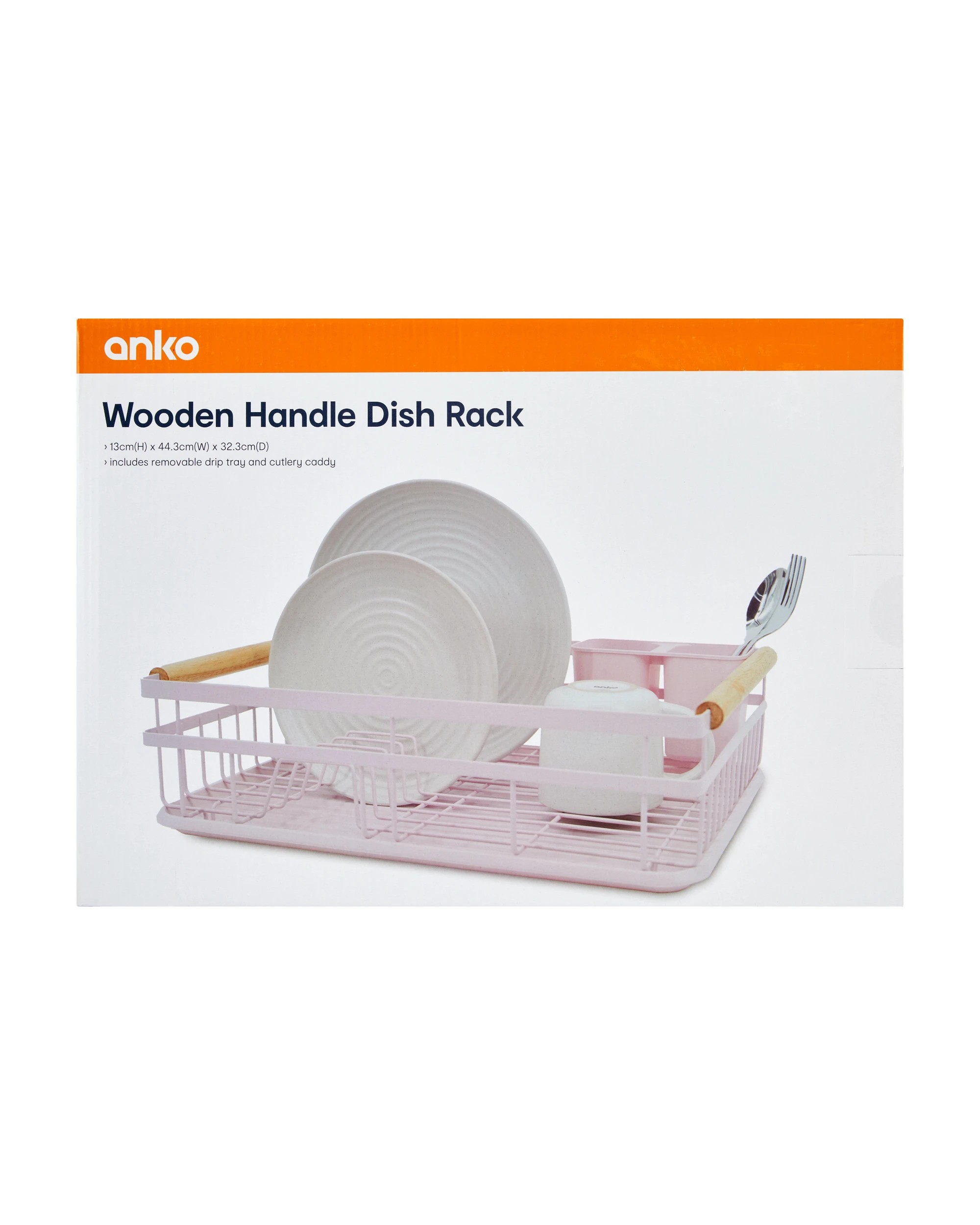 6 Pink Wooden Handle Dish Rack, 6 of 6
