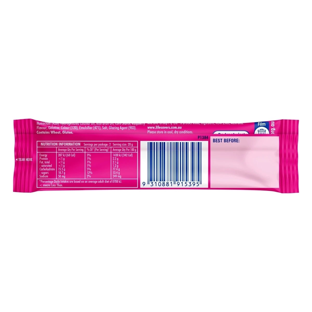 2 Life Savers Raspberry Sherbert Fizz Stix 40g, 2 of 2