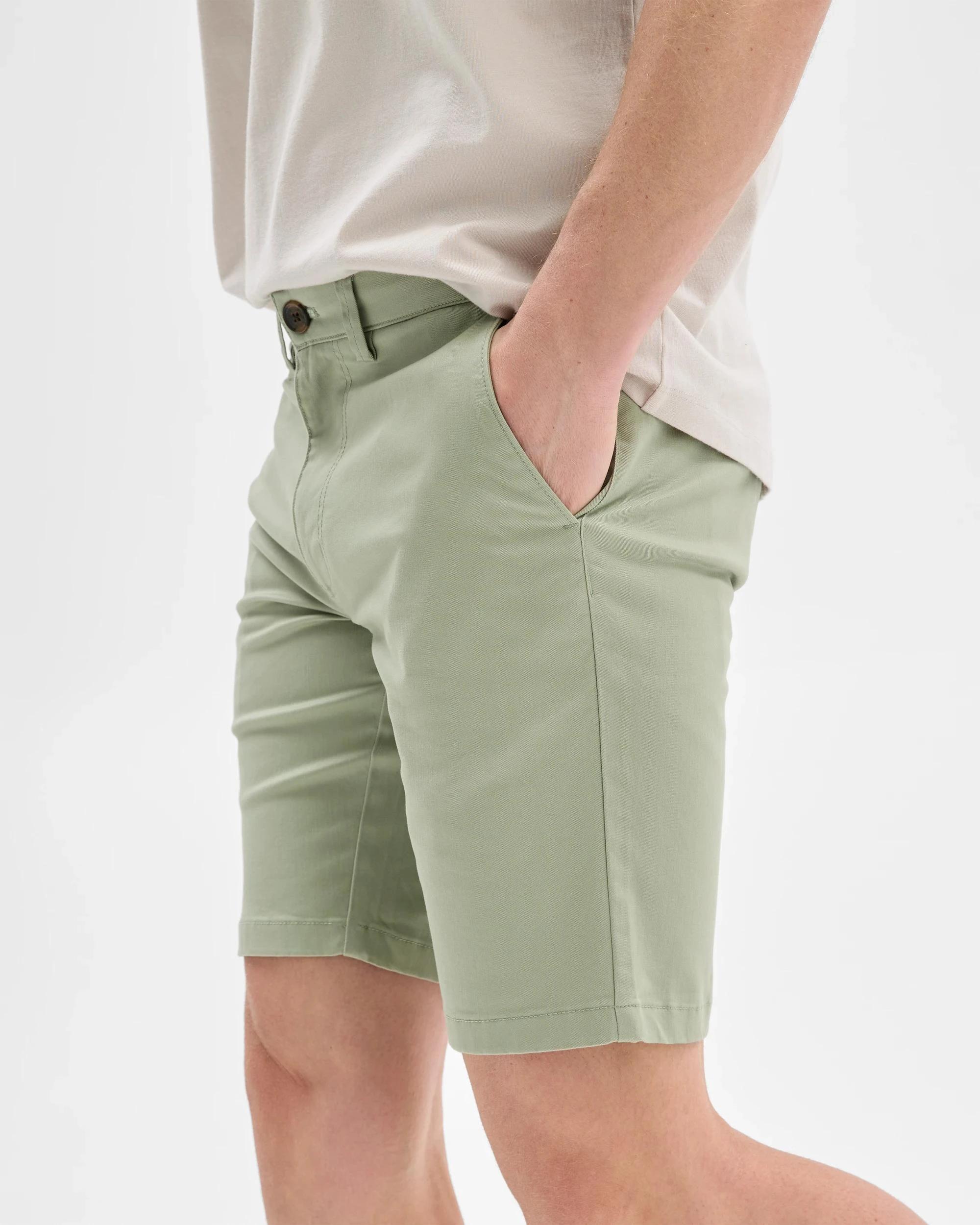 2 Target Australian Cotton Blend Slim Chino Shorts SEA GRASS, 2 of 6
