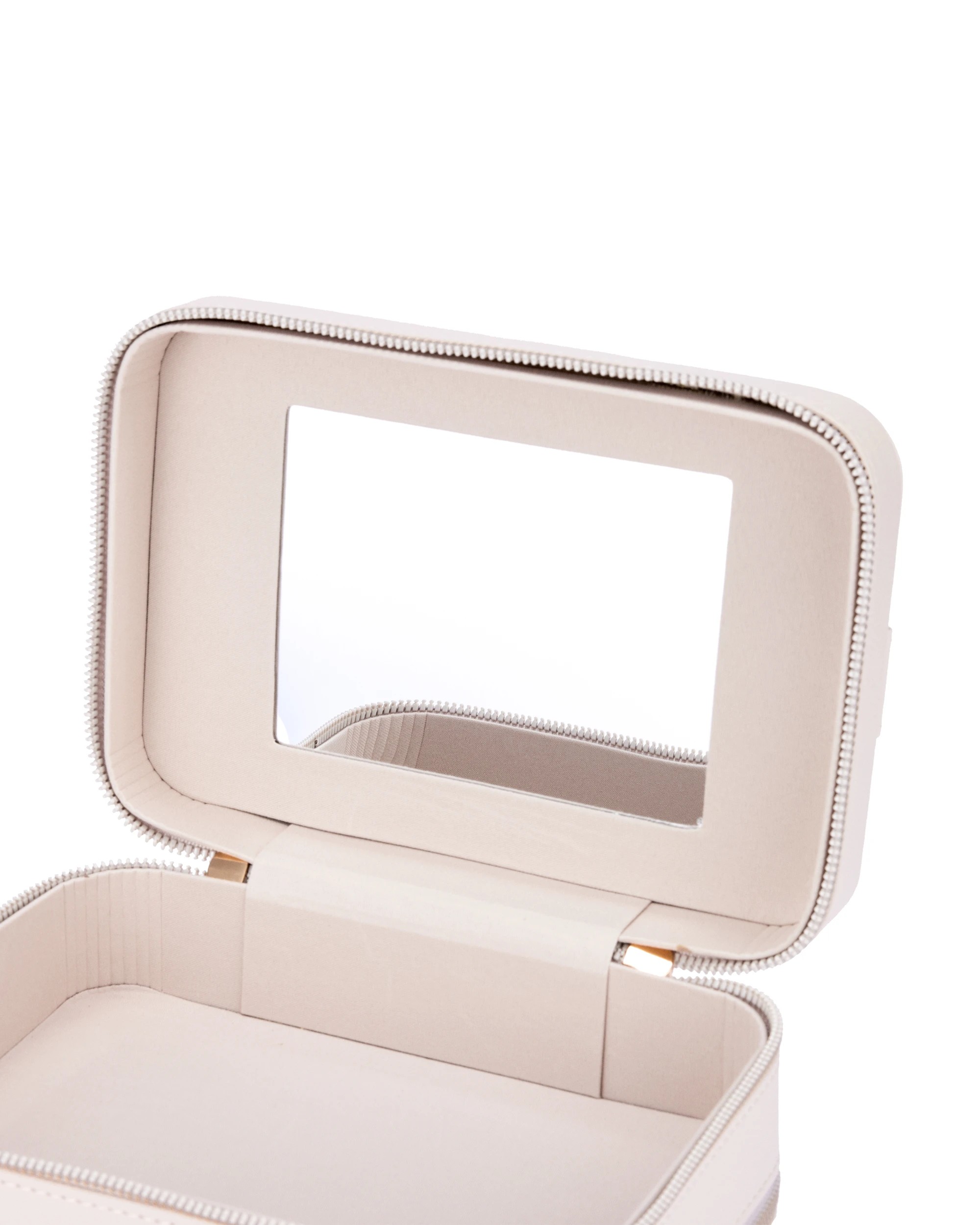 6 OXX Cosmetics Double Tier Hard Makeup Organiser Case - Beige, 6 of 8