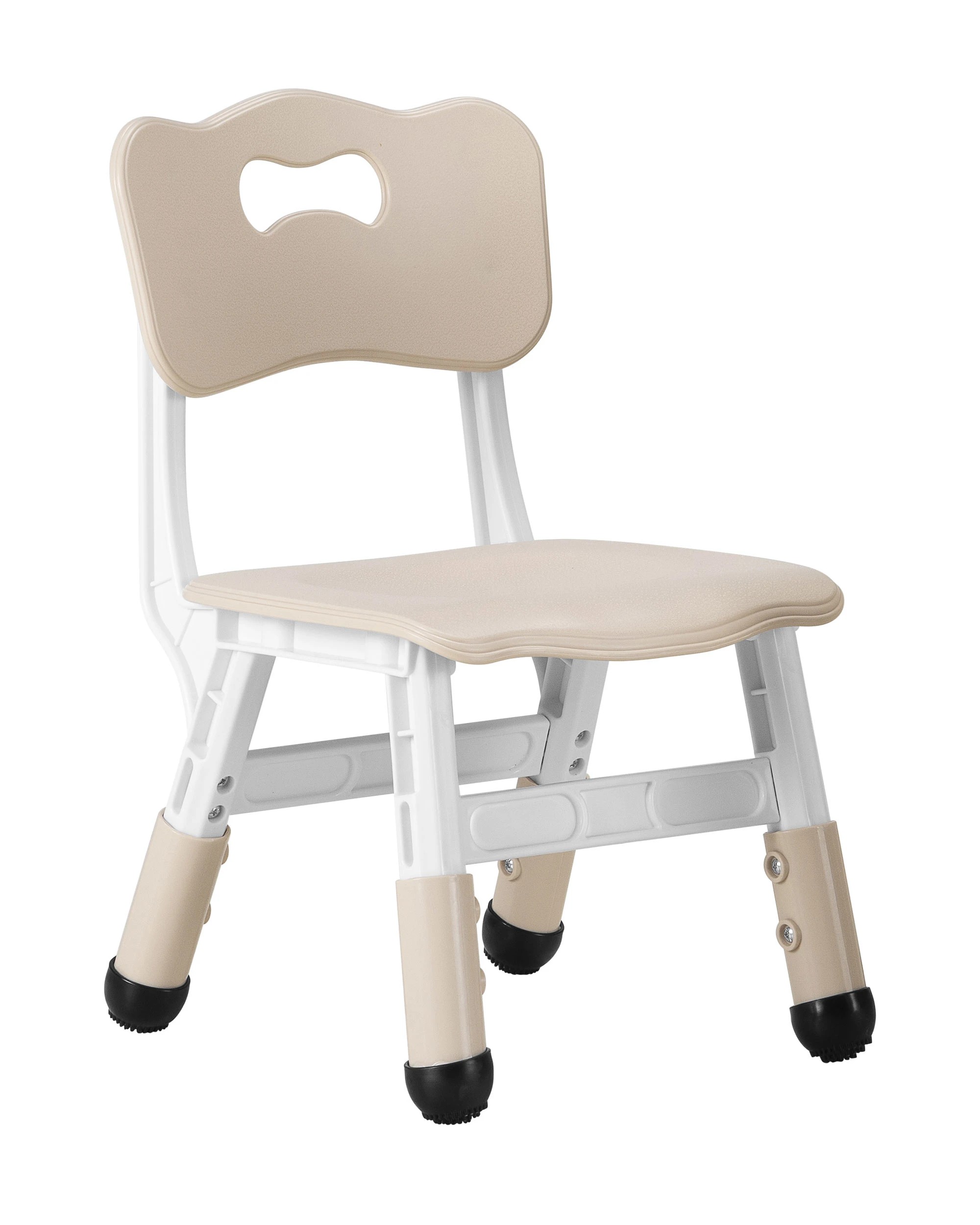 4 PlayPals Kids Table and 4 Chairs Set Height Adjustable Graffiti 120x60cm Beige, 4 of 6