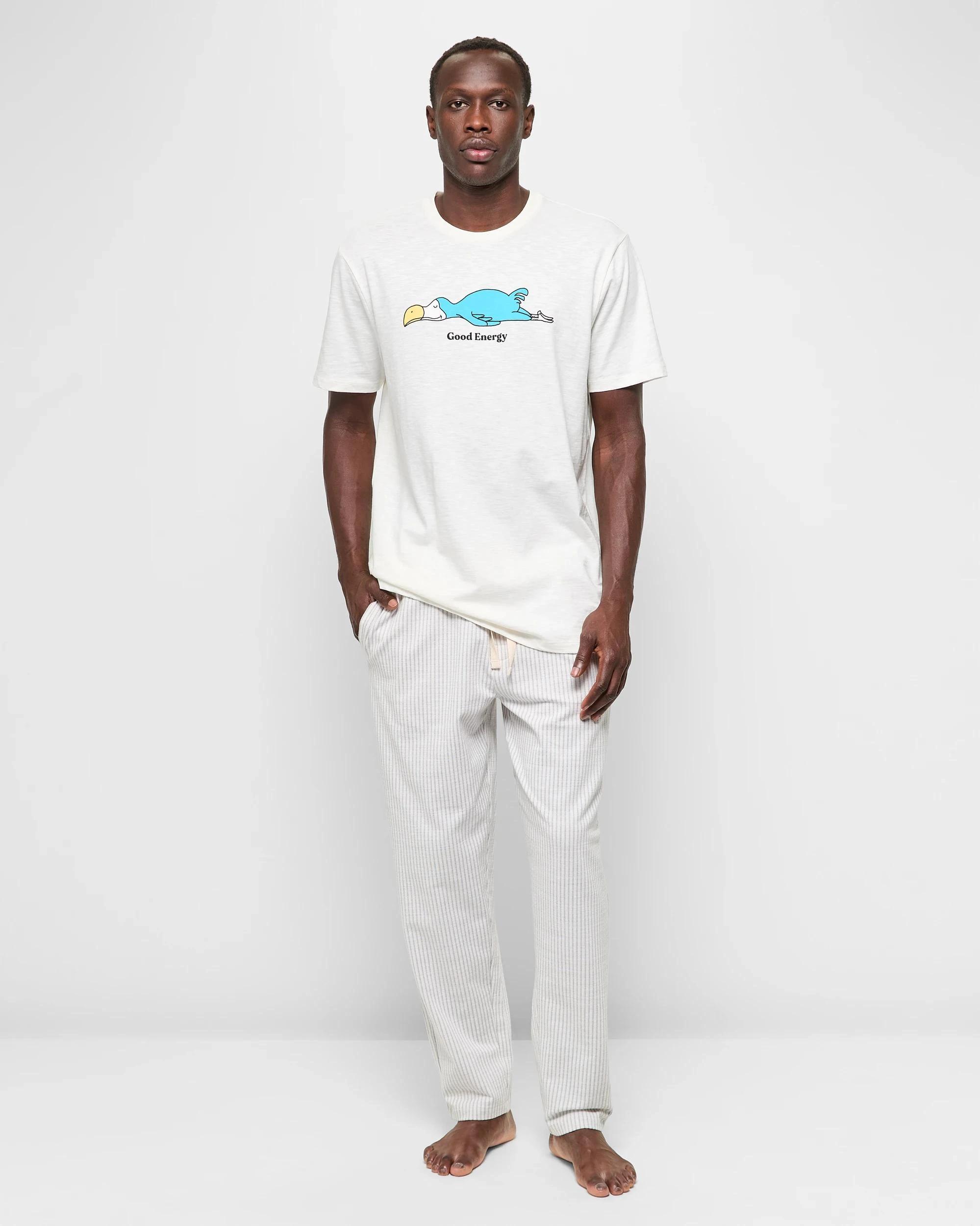 2 Australian Cotton Print Sleep T-Shirt - Maxx WHITE GOOD ENERGY, 2 of 5