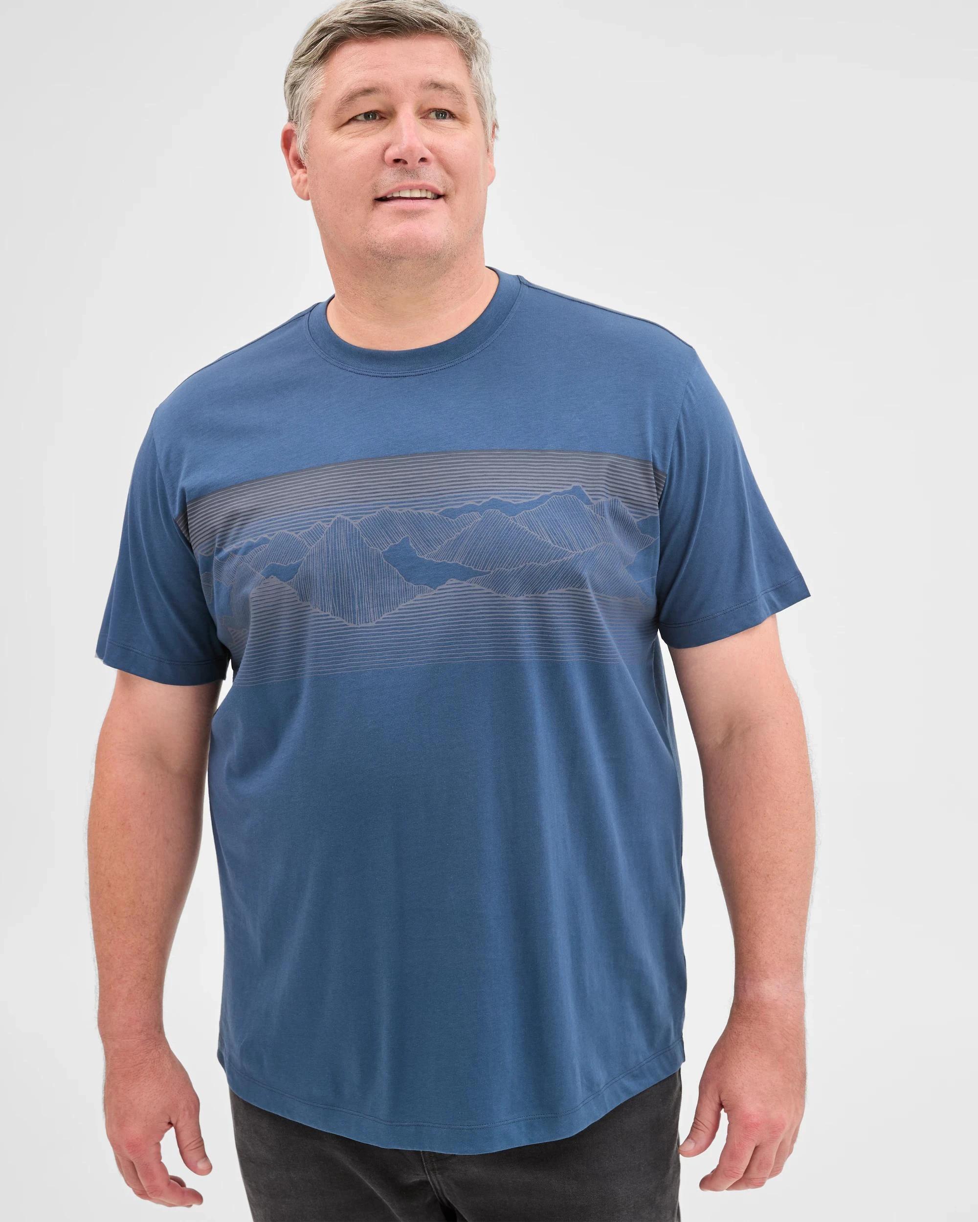 2 Target Man Plus Plus Size Australian Cotton Print T-Shirt BLUE NIGHTS, 2 of 5