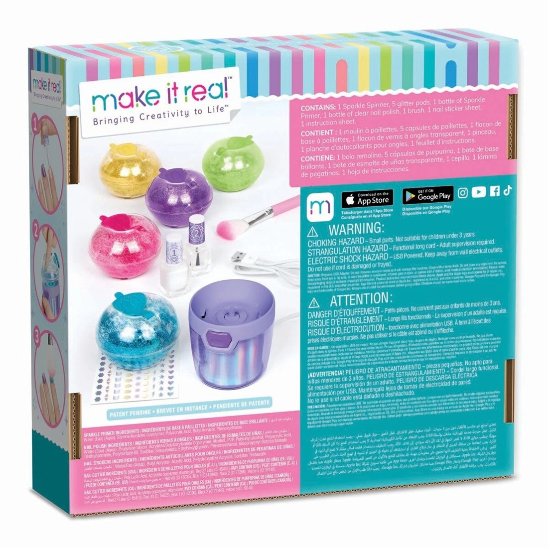 8 11 Piece Make It Real Party Nails: Glitter Nail Studio Kit, 8 of 8