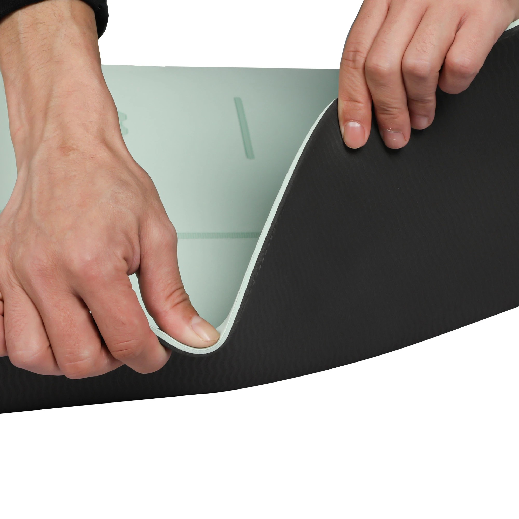 4 Centra 183X61X0.6Cm Yoga Mat In Mint And Dual Colour - Black, 4 of 9