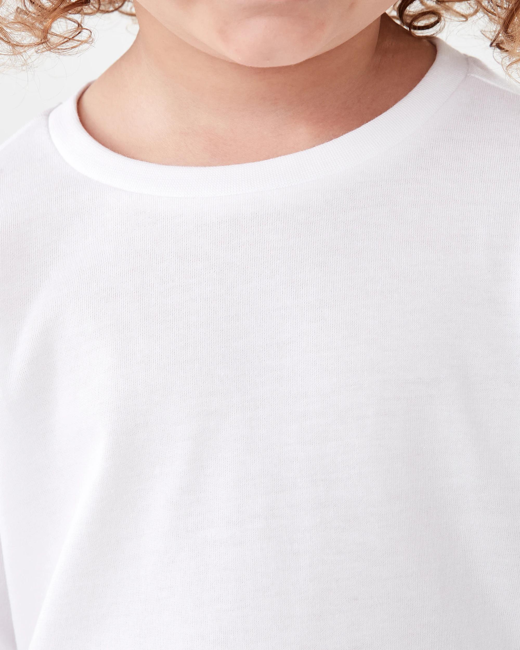 4 Long Sleeve Plain T-shirt White, 4 of 6