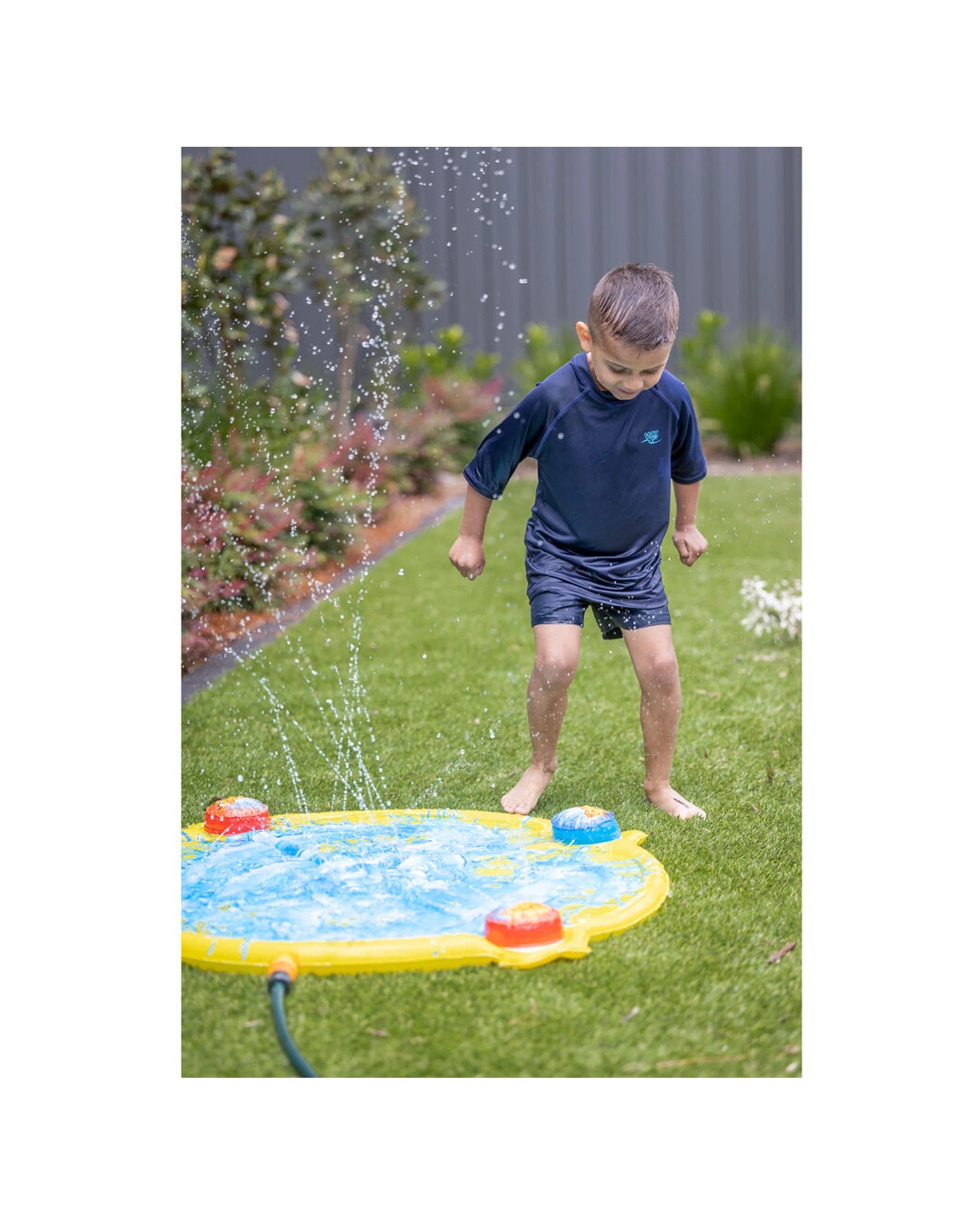 3 Go Play Stomp N Splash Blast Pad Inflatable Backyard Water Fun Kids - Multi, 3 of 9
