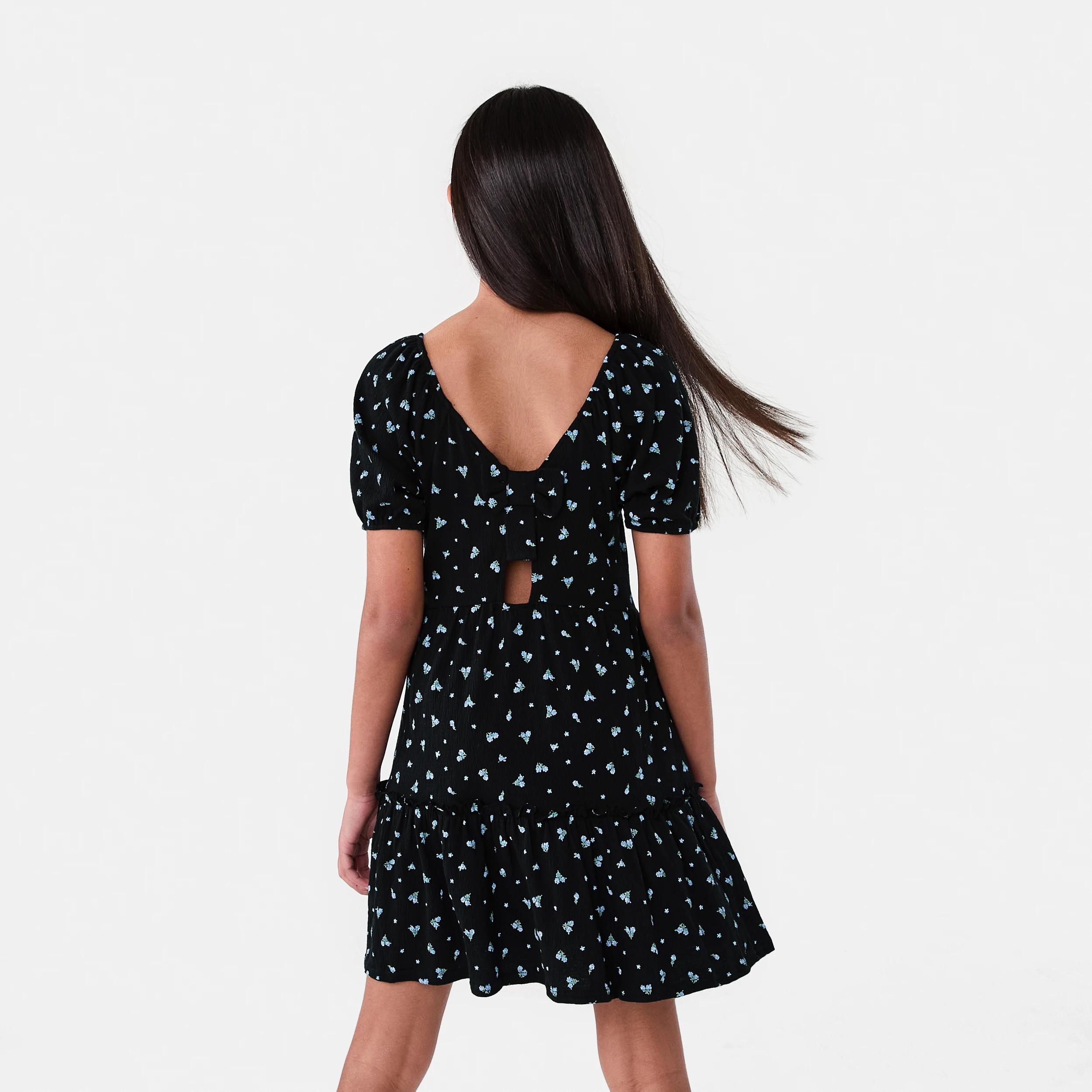2 Crinkle Dress Blck Florl, 2 of 8