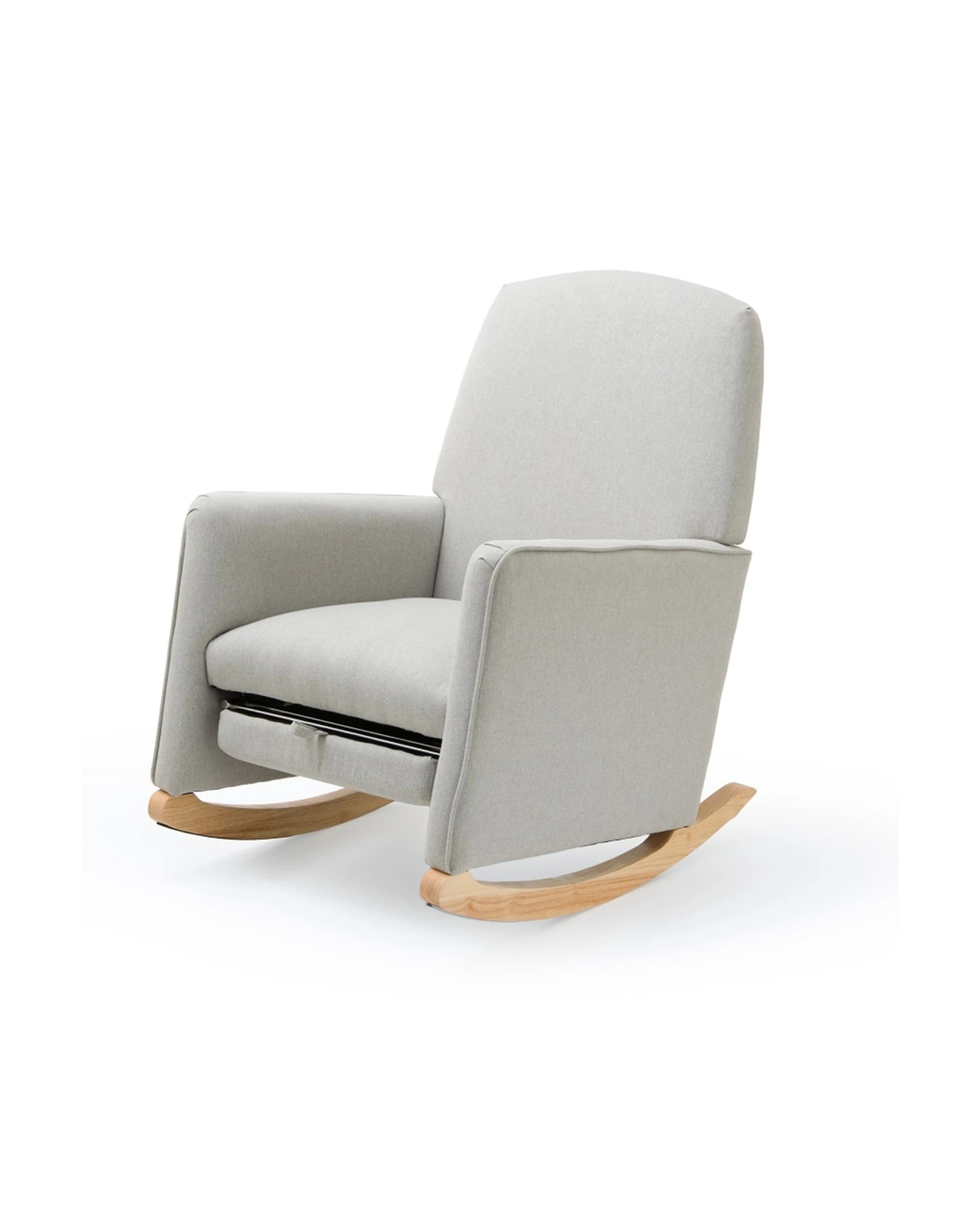 2 ValcoBaby Haven Nursery Rocking Chair Integrated Ottoman Memory Foam Cush - Grey, 2 of 6