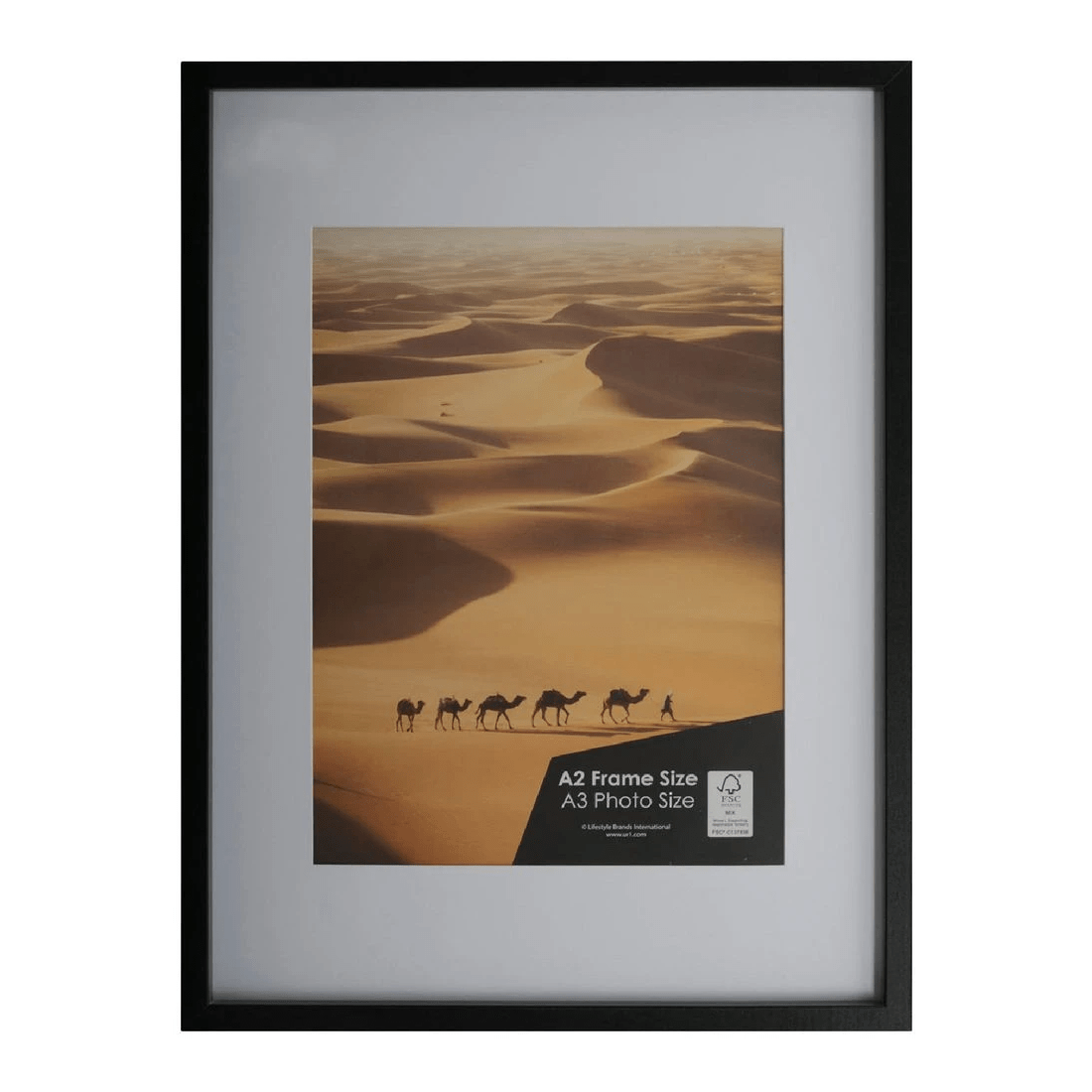1 Sahara A2 with A3 Opening Poster Frame Black, 1 of 4