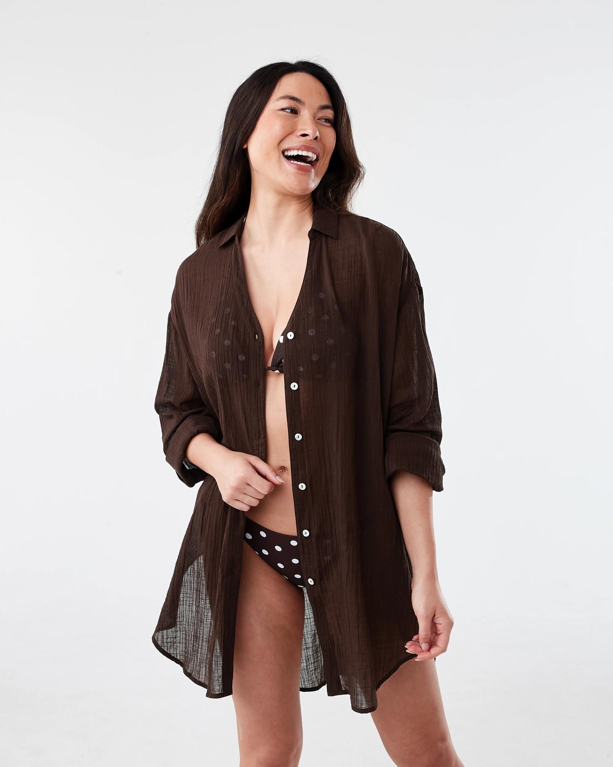 9 Cover Up Shirt Melt Brown, 9 of 9