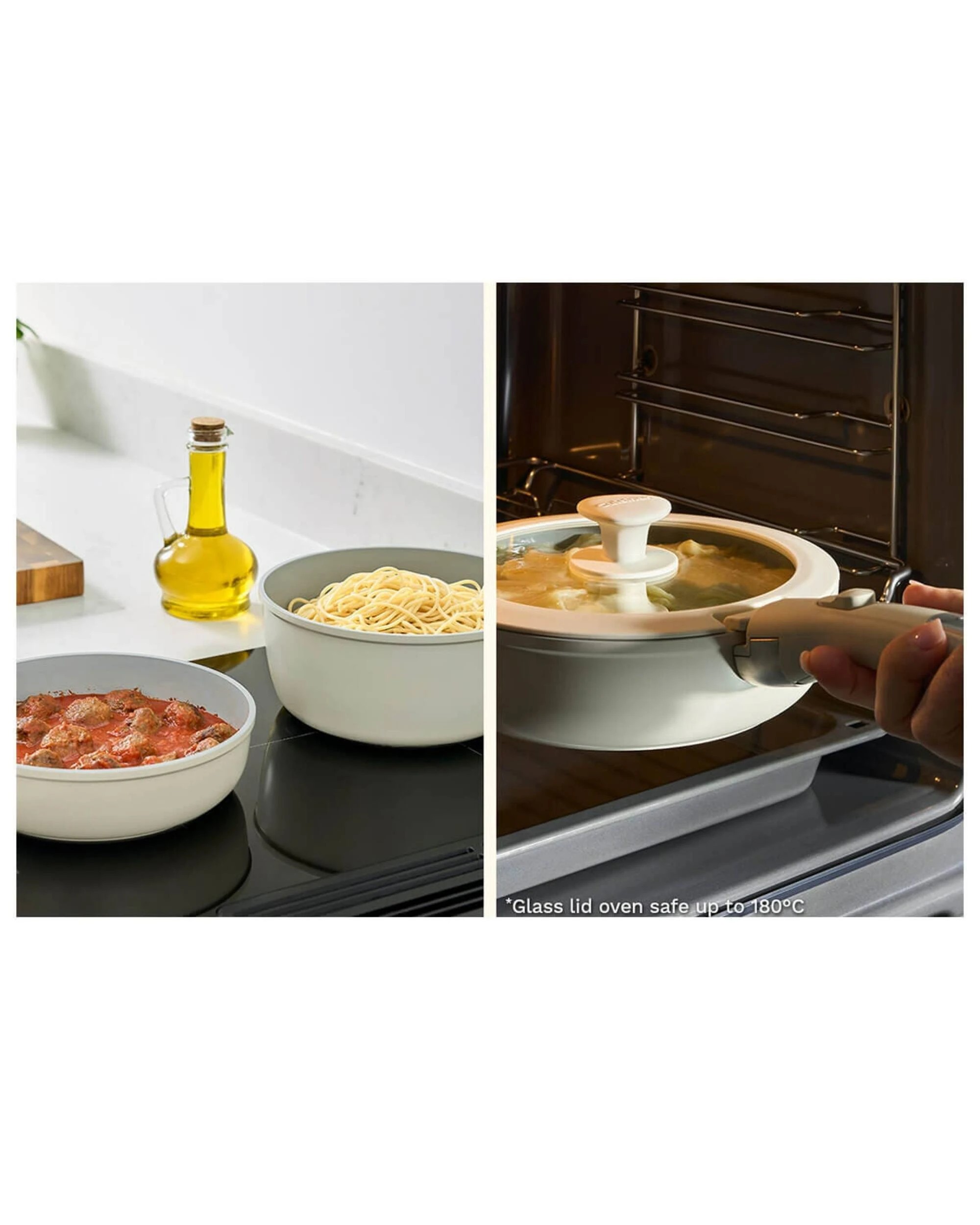 4 Cuisinart 13pc Nonstick ClickSmart Detachable Handle Kitchen Cookware Set - Beige, 4 of 4