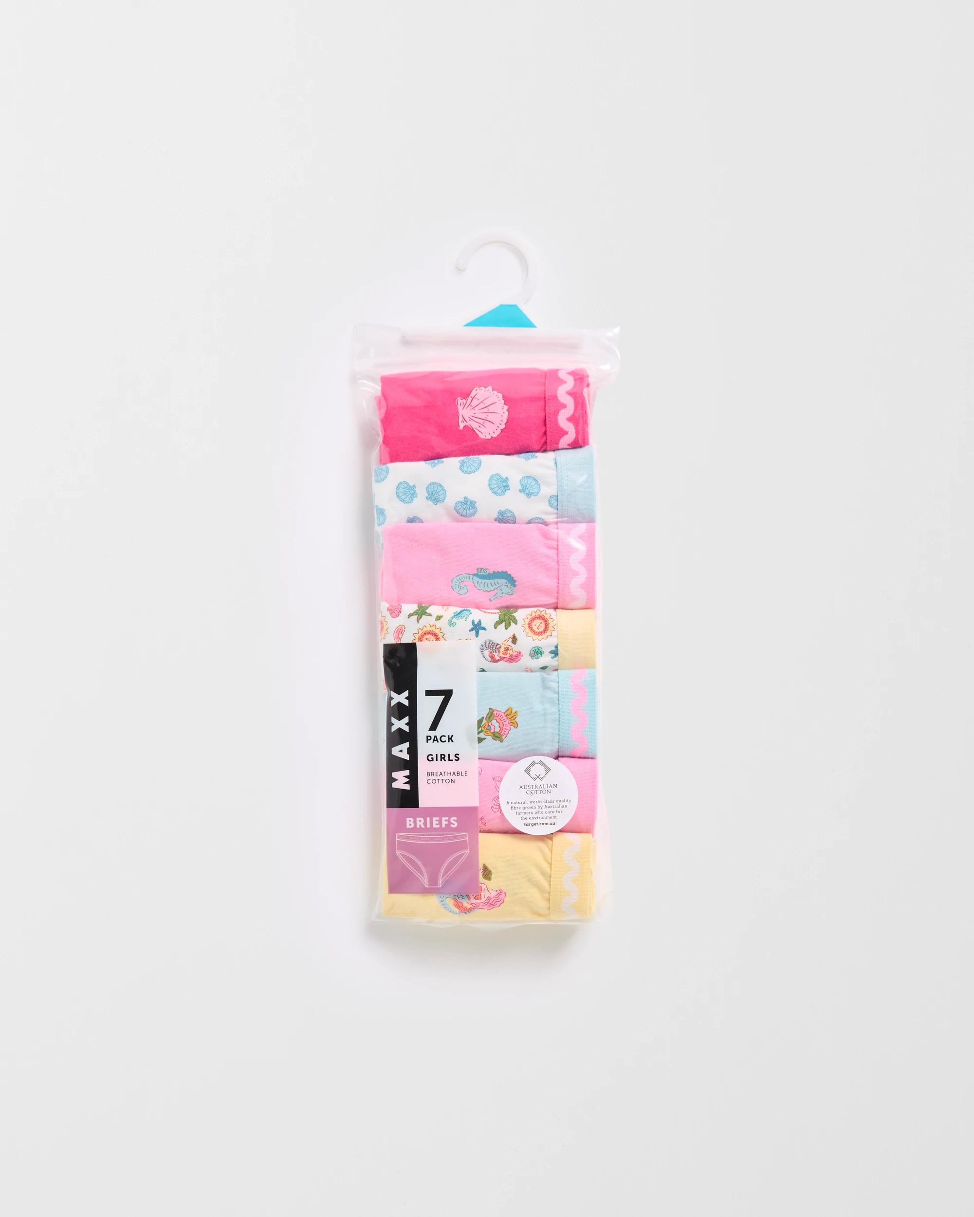 2 Maxx Australian Cotton 7 Pack Older Girls Briefs UNDER THE SEA, 2 of 2