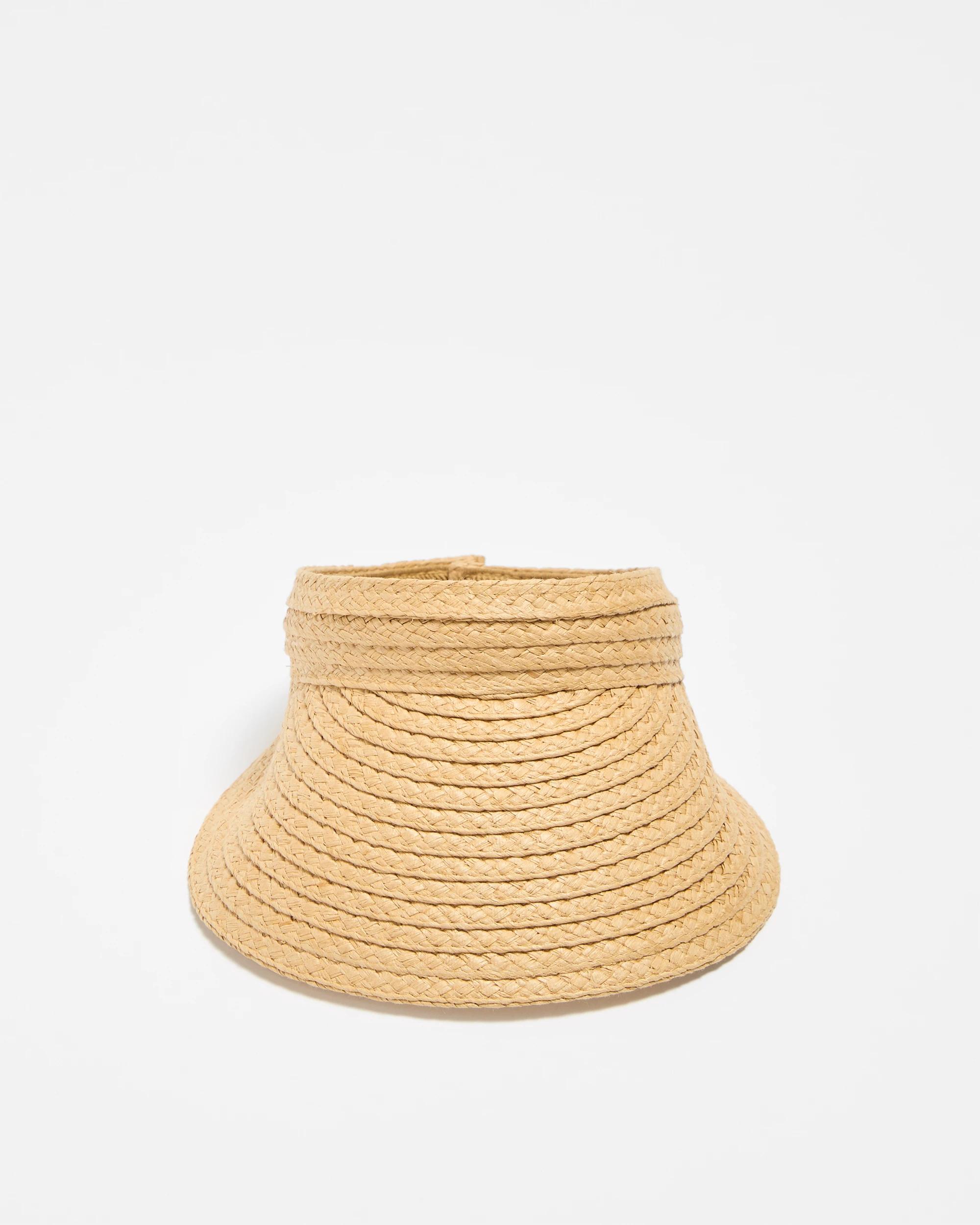 2 Target Womens Paper Straw Visor NATURAL, 2 of 3