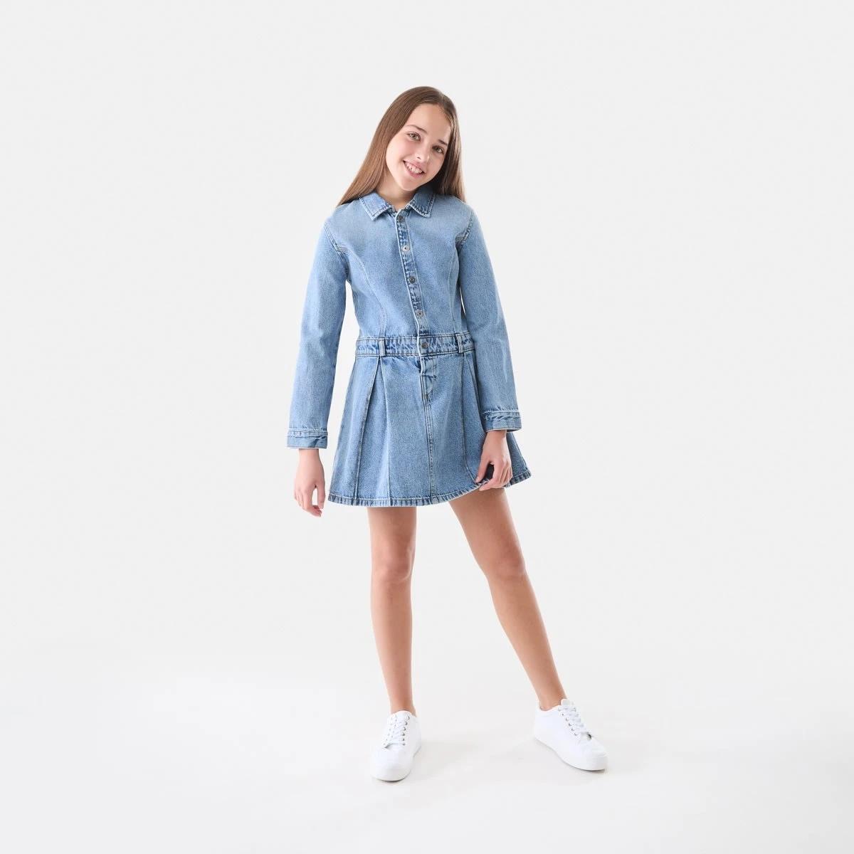 5 Denim Dress Mid Denim, 5 of 6