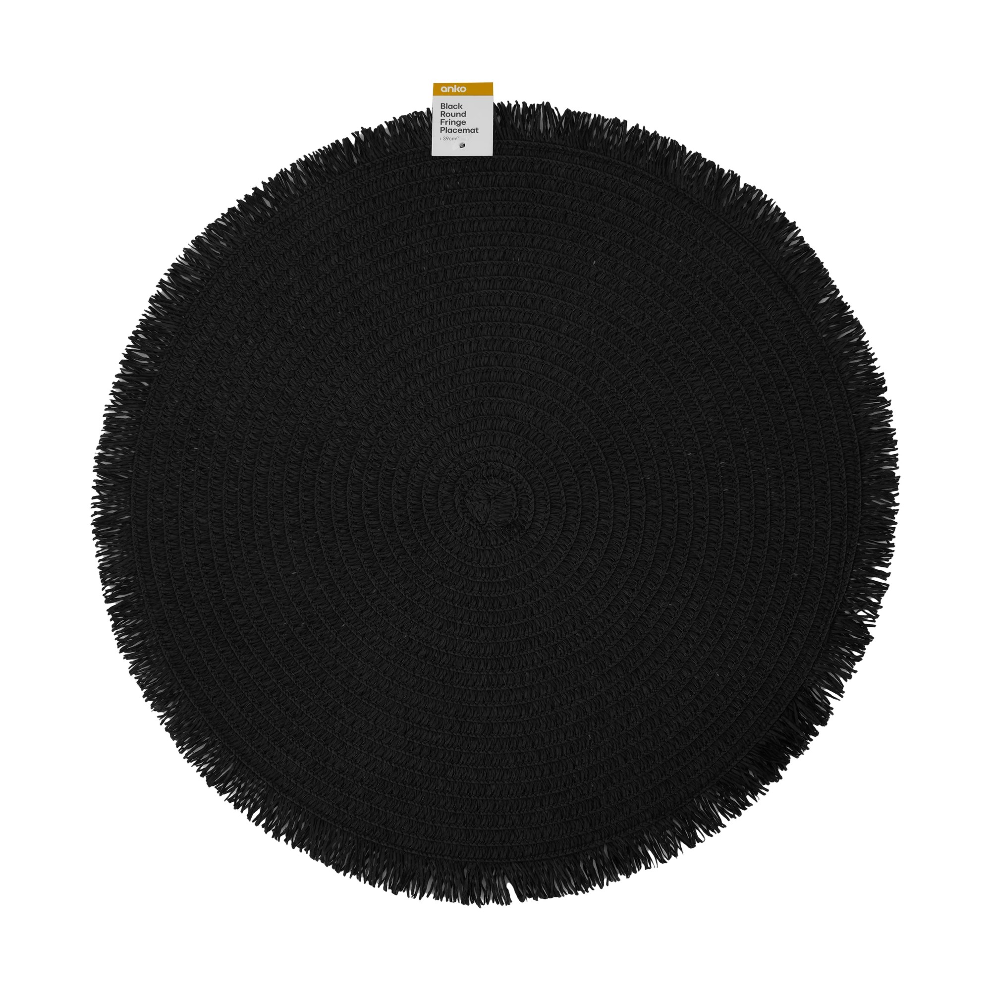 3 Black Round Fringe Placemat, 3 of 3