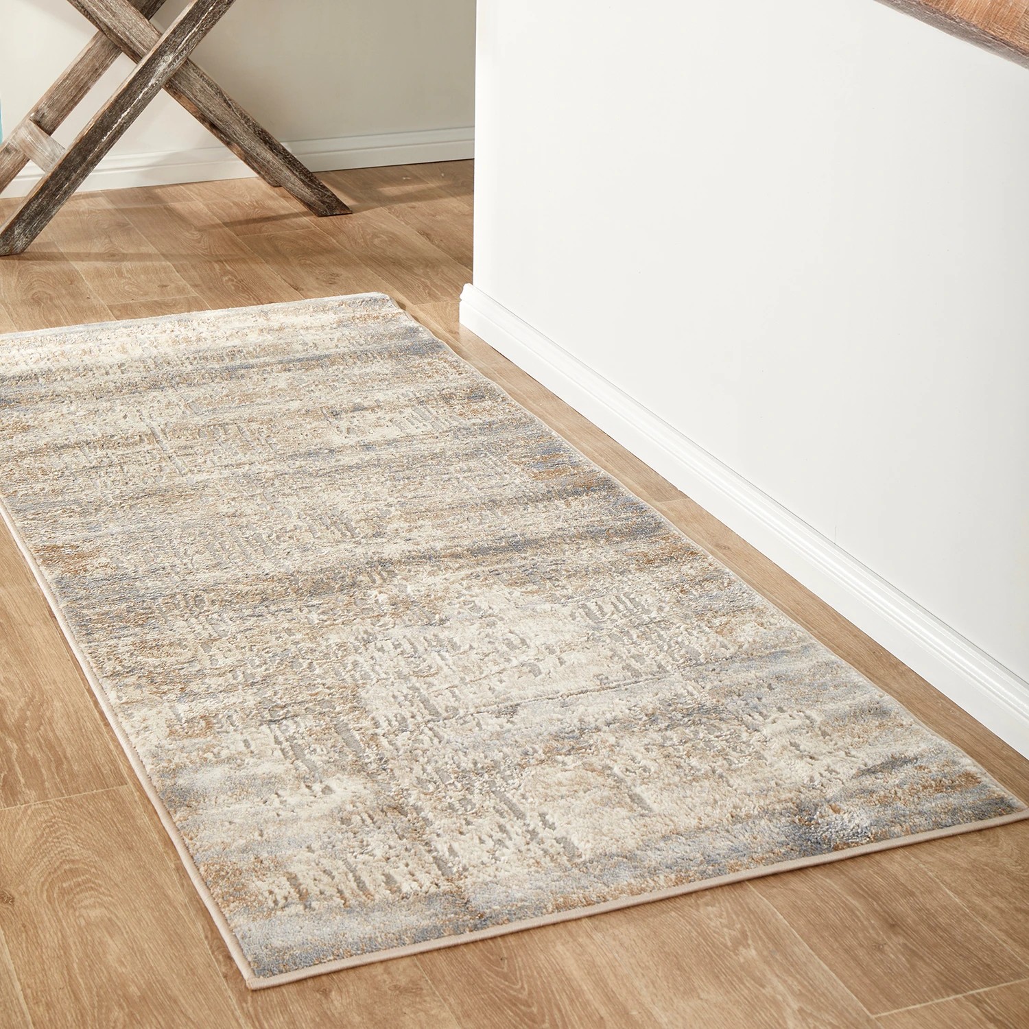 1 Common Ground Rugs Headland Nola 200x80cm - Small Runner Power Loomed Pet Friendly Rug - Beige, 1 of 6