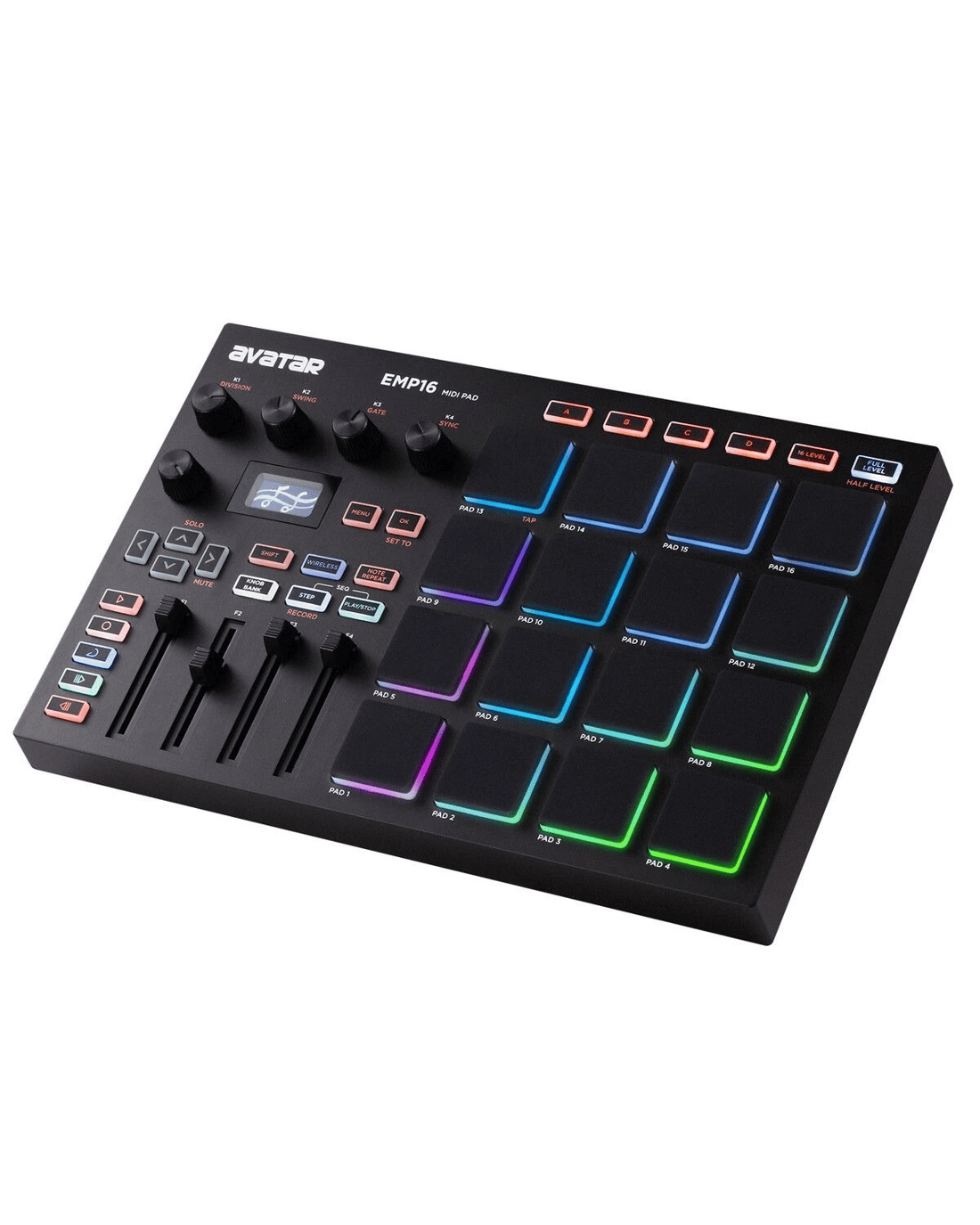 AUSWAY USB MIDI Controller Pad Pro Beat Maker Machine 16 RGB MPC Drum ...
