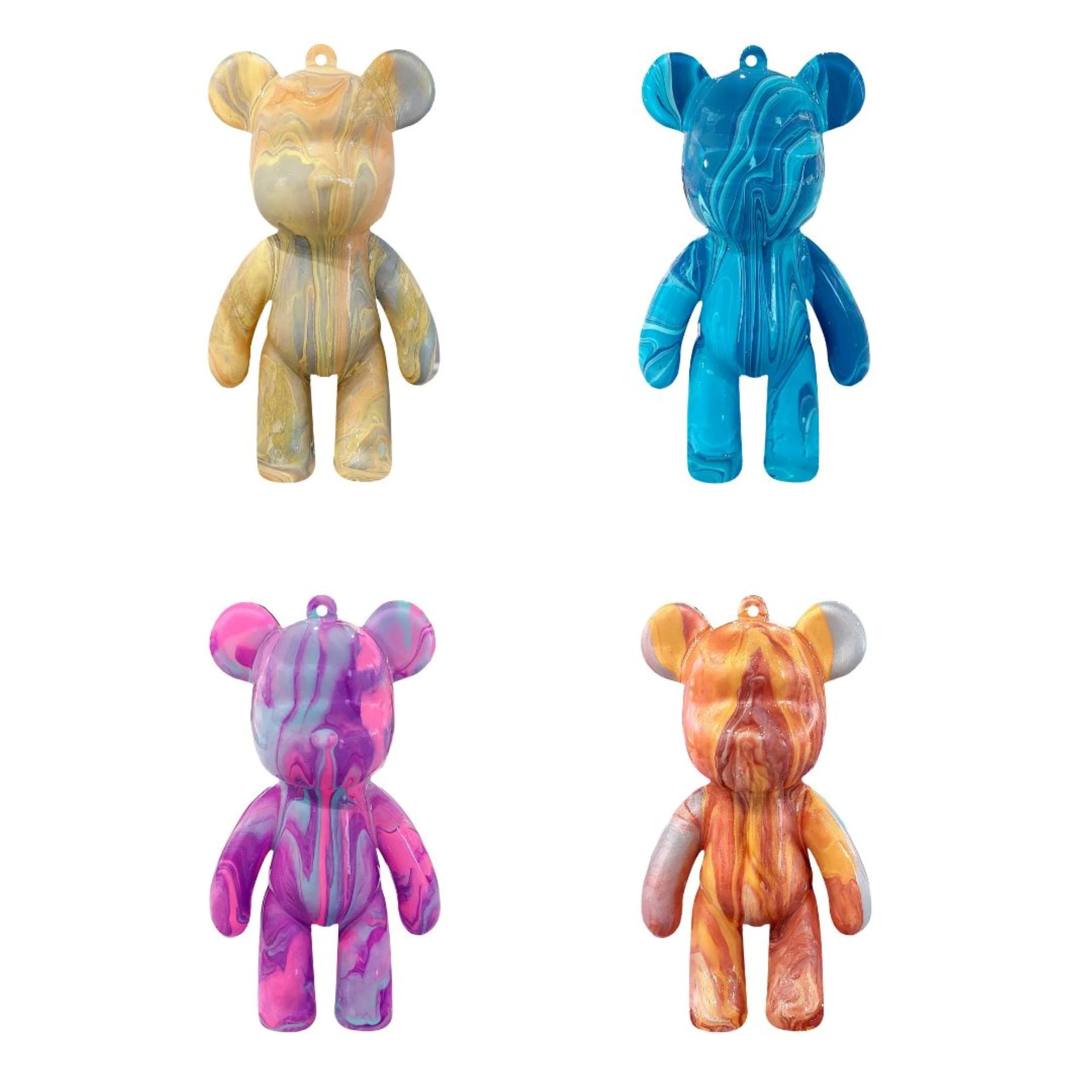 2 Pour PalZ Mini Paint Bear Keyring - Assorted - Multi, 2 of 4