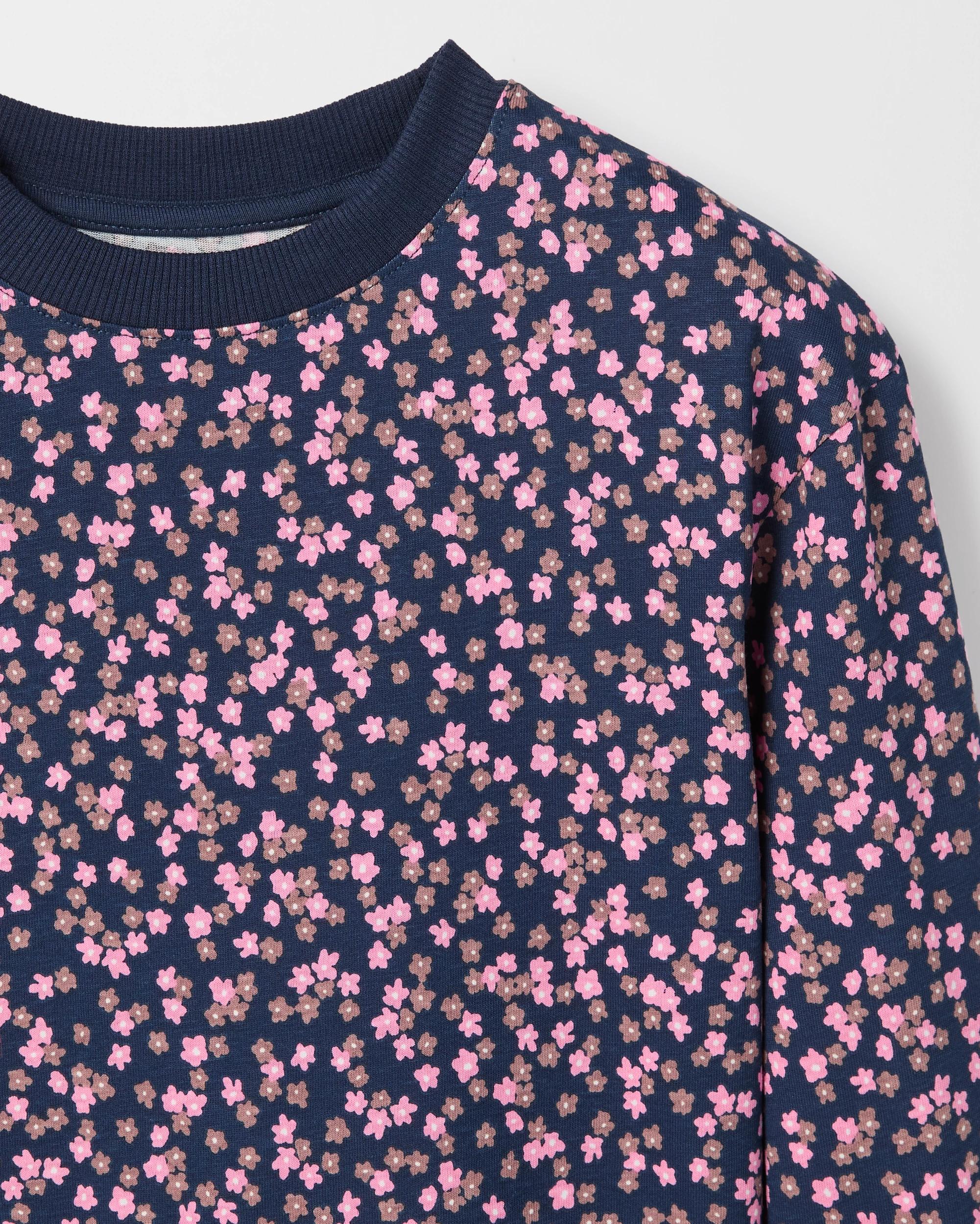 2 Target Kids Australian Cotton Long Sleeve T-Shirt NAVY AOP DITSY, 2 of 2