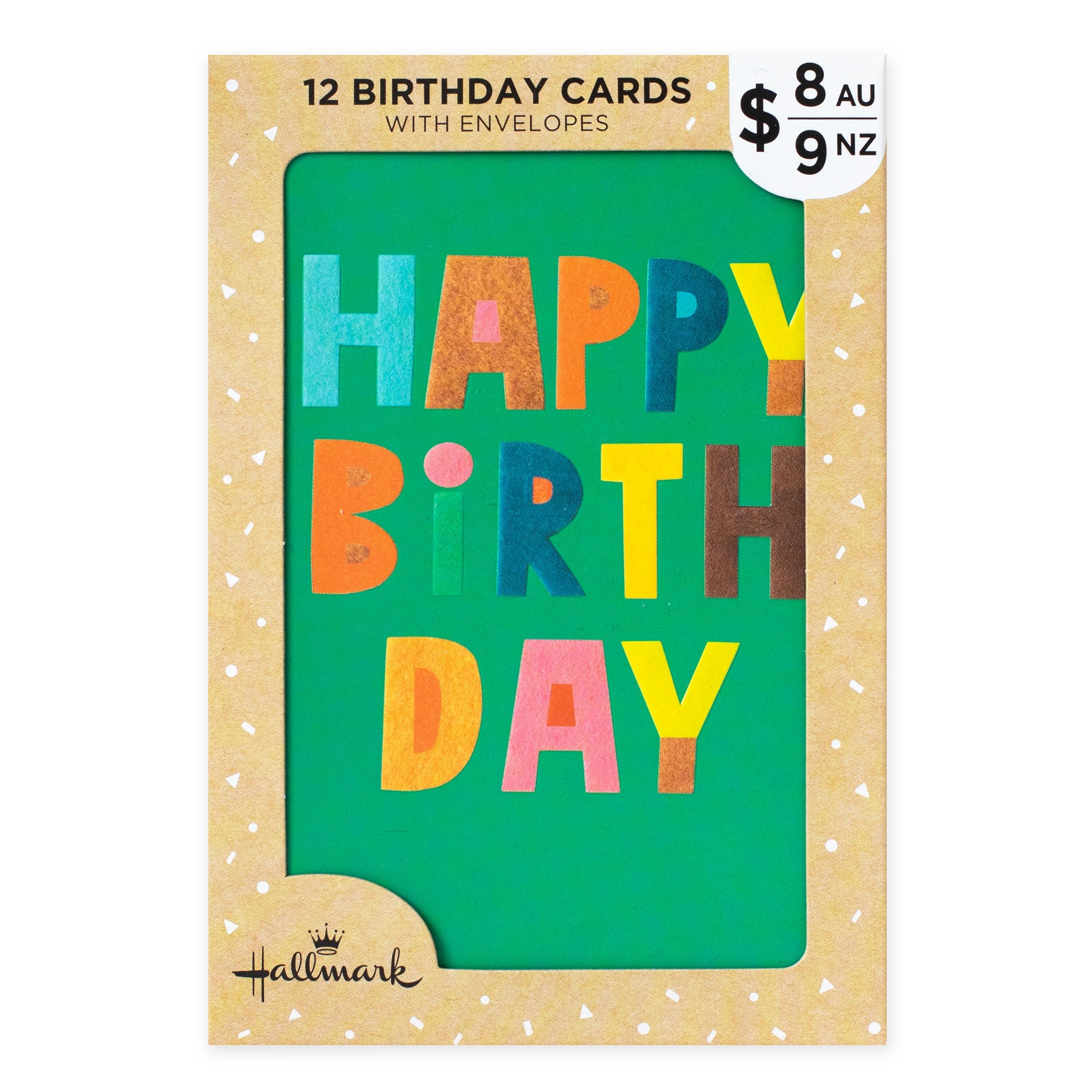 1 12 Pack Hallmark Birthday Cards - Bright Happy Birthday and Smiley Balloons, 1 of 4