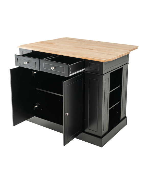Costway Kitchen Island Mobile Trolley Black