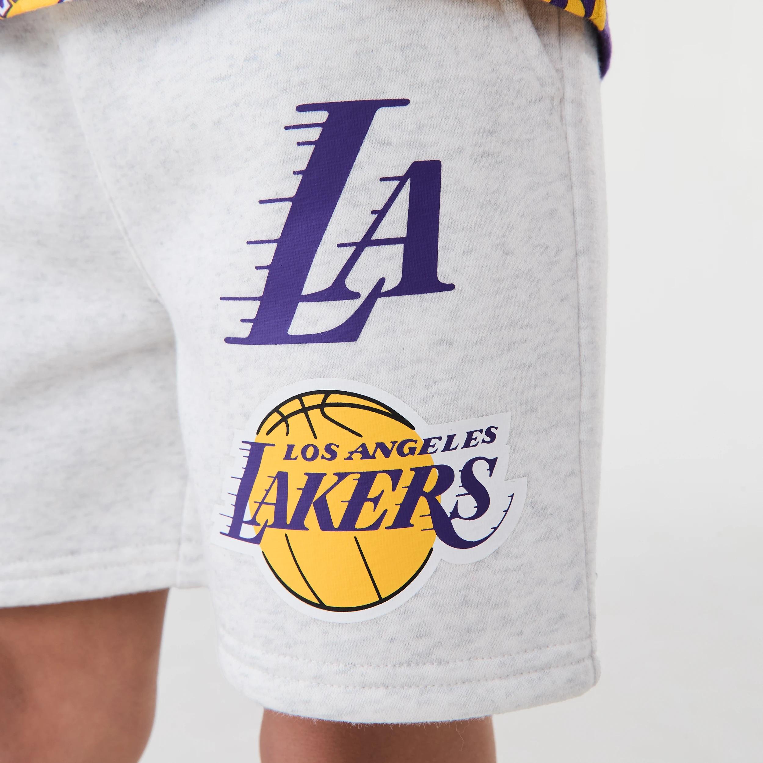 6 Official NBA Kids Mini Shorts BEIGE LAKERS, 6 of 8