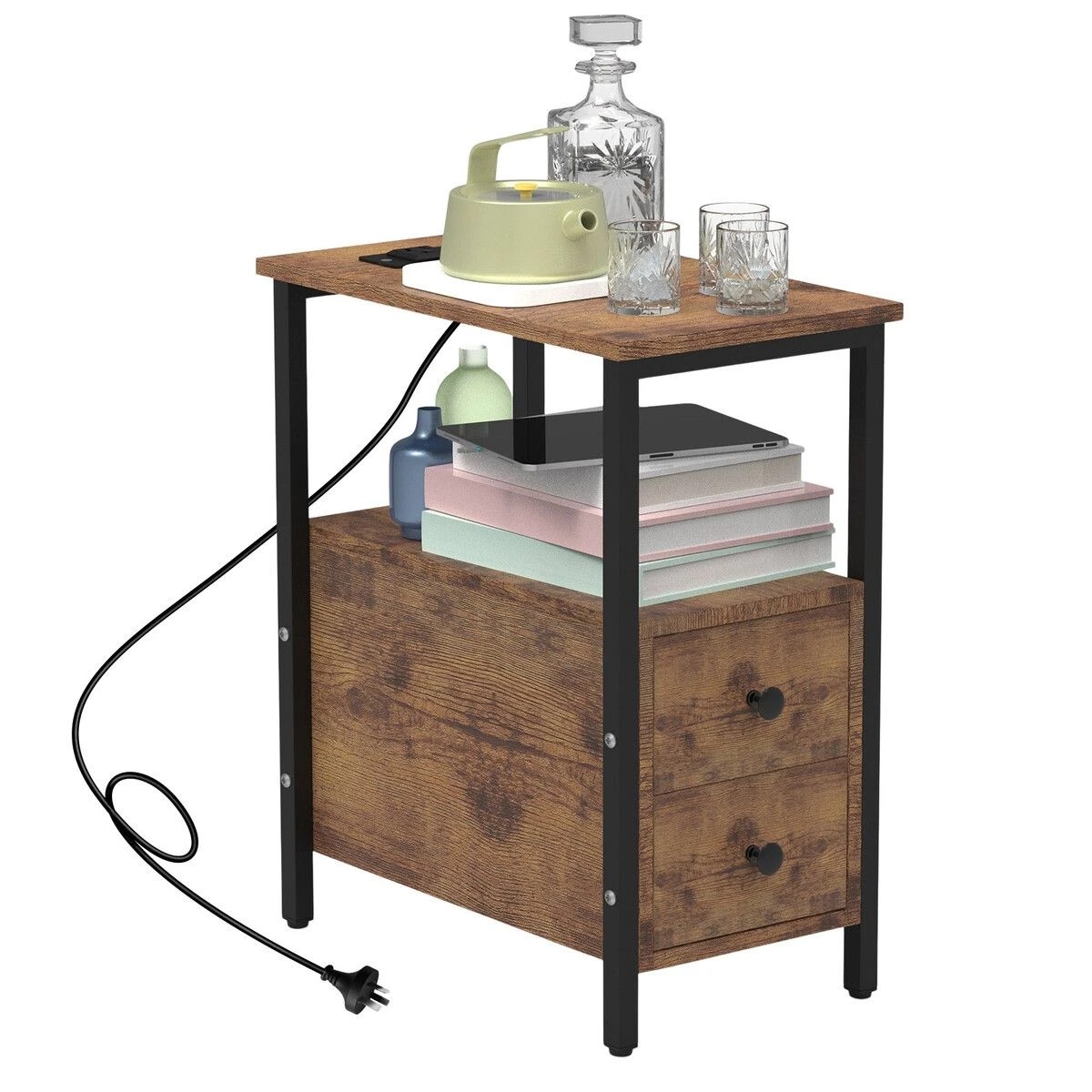 6 LUXSUITE Bedside Table Drawer Shelf Sofa Storage, 6 of 6