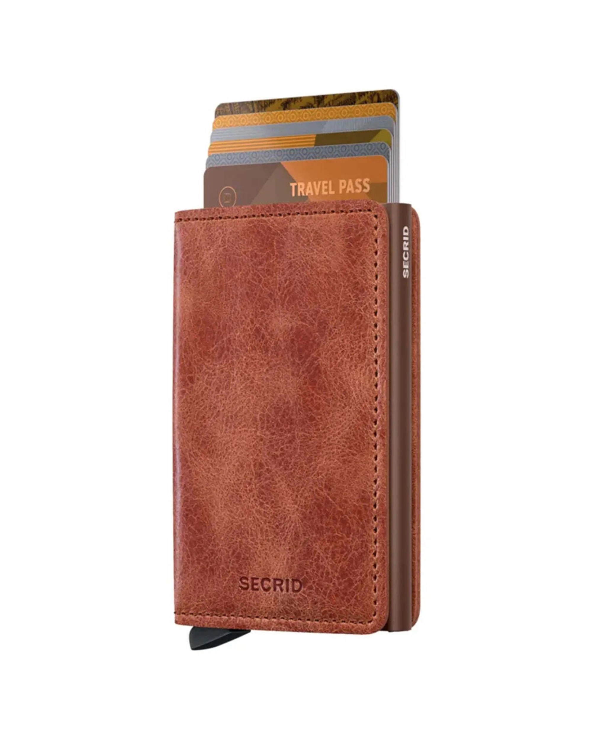 1 Secrid Slimwallet Compact RFID Wallet Vintage Cognac - Brown, 1 of 5