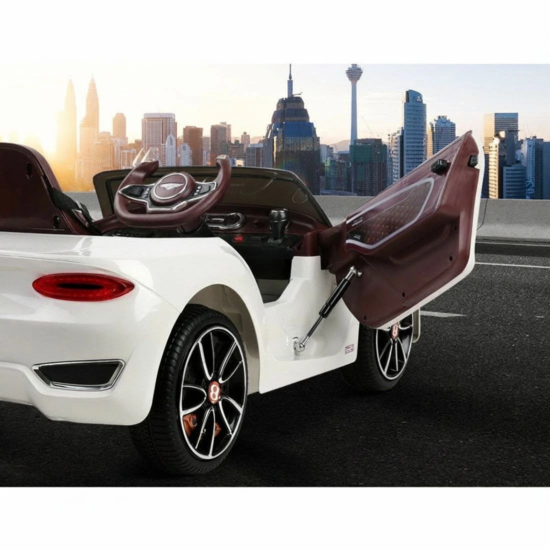 4 Kids Electric Ride On Car Bentley Licensed EXP12 Toy Cars Remote 12V - White, 4 of 8