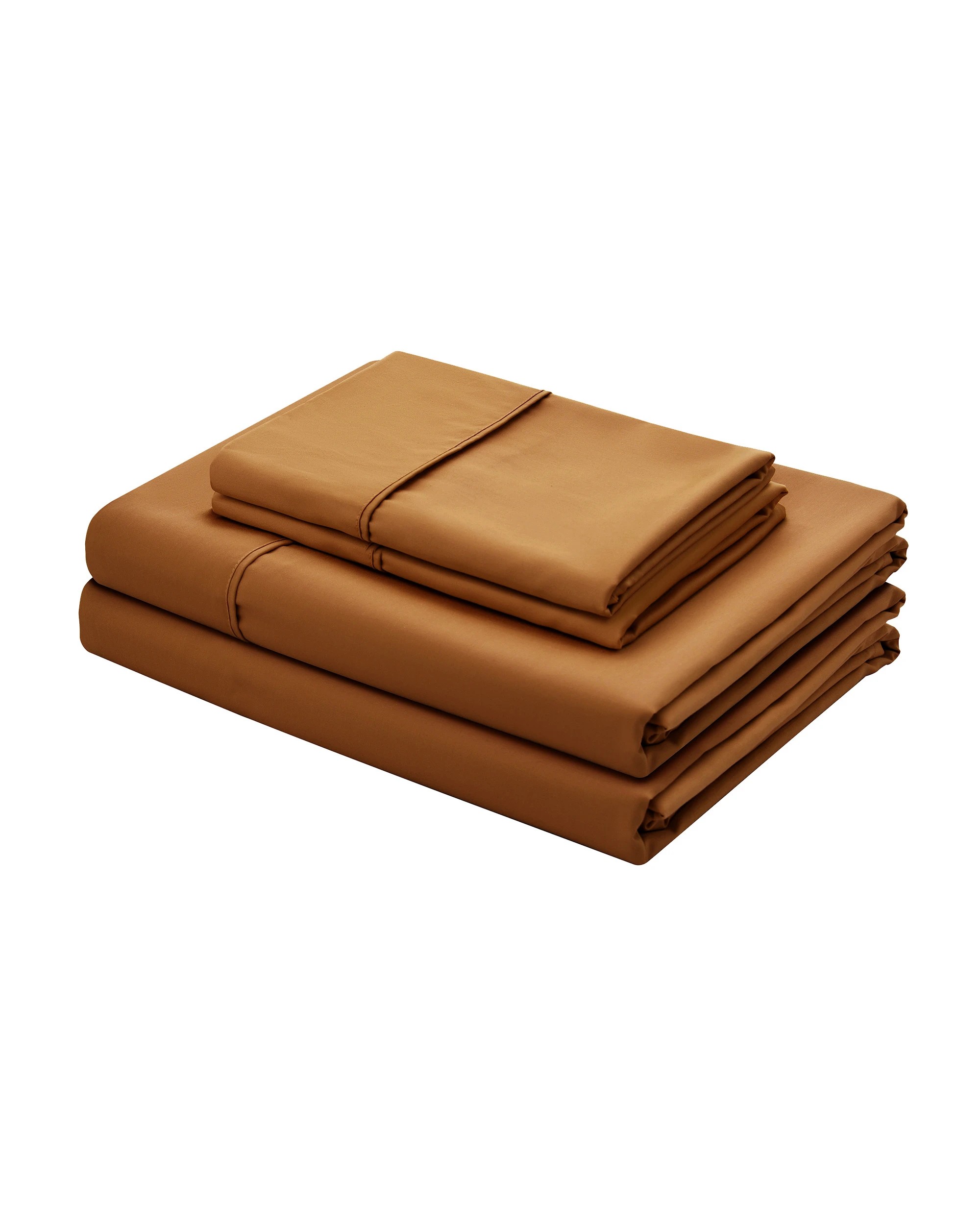 5 Serene 400TC Bamboo Cotton Sateen Sheet Set - Queen Bed - Rust, 5 of 5