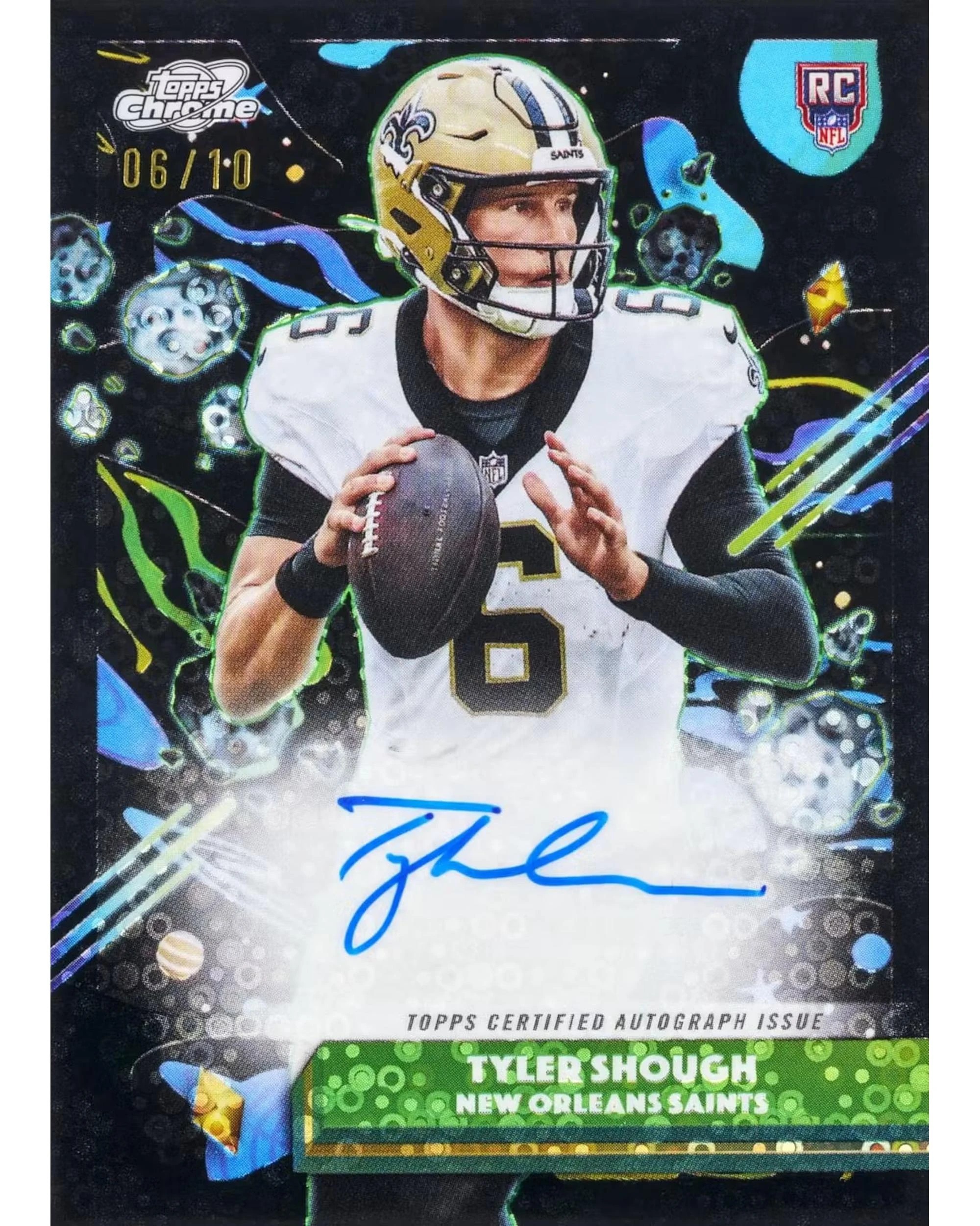 4 Topps 2025 NFL Cosmic Chrome Football Hobby Pack, 4 of 5