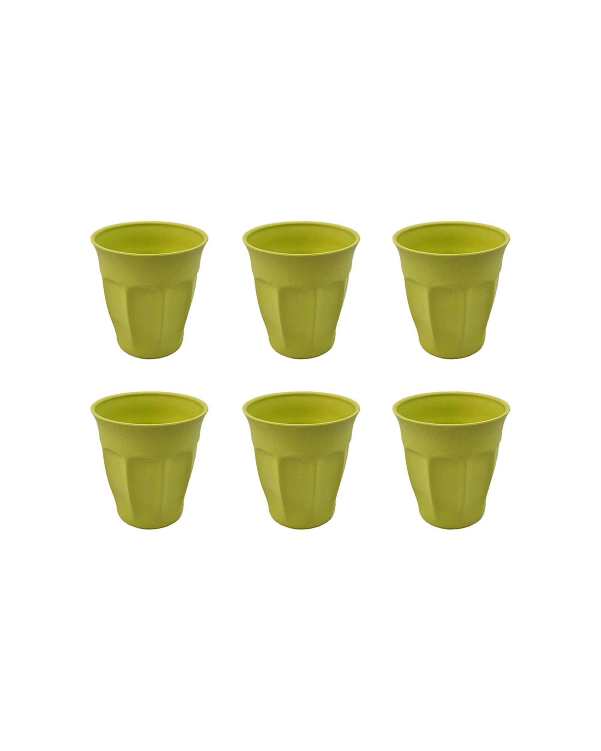 1 6pc Ecosoulife Bamboo Reusable Cafe Latte Standard Beverage Drinkware Lime 235ml
 - Green, 1 of 3