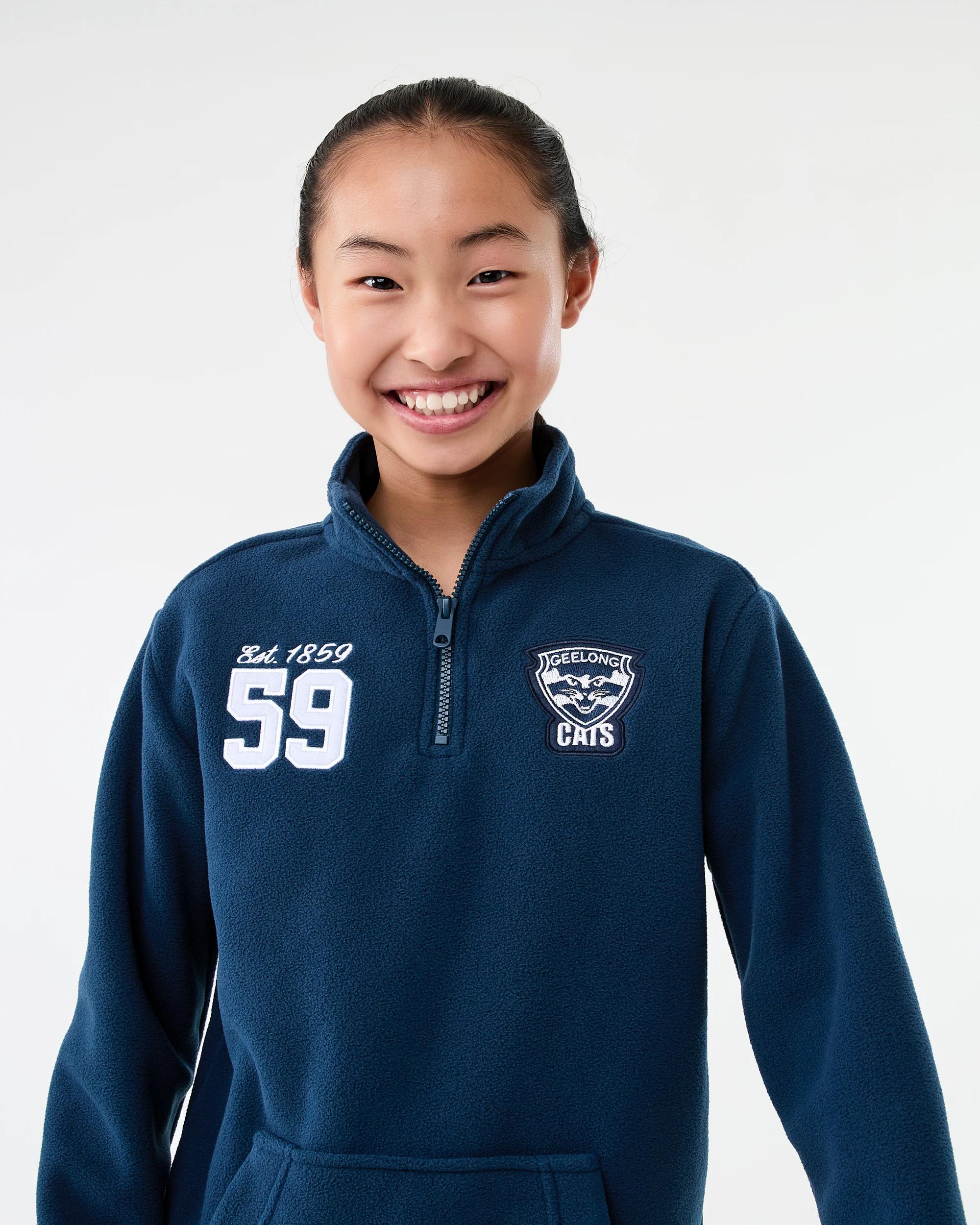4 Official AFL Kids Polar Fleece Jacket Geelong, 4 of 10