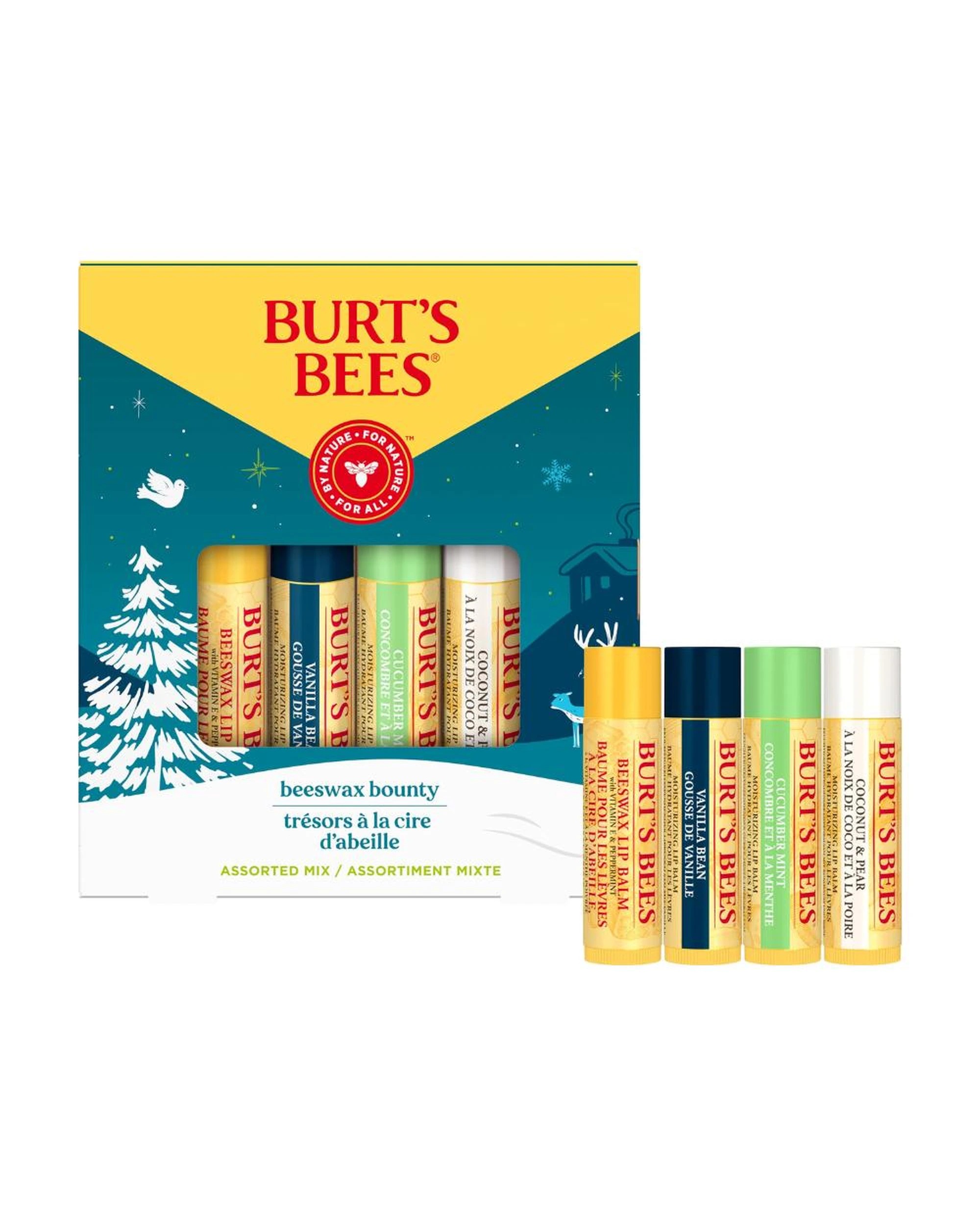 1 Burt's Bees Beeswax Bounty Assorted Mix Lip Balm 4 Piece Gift Set, 1 of 1
