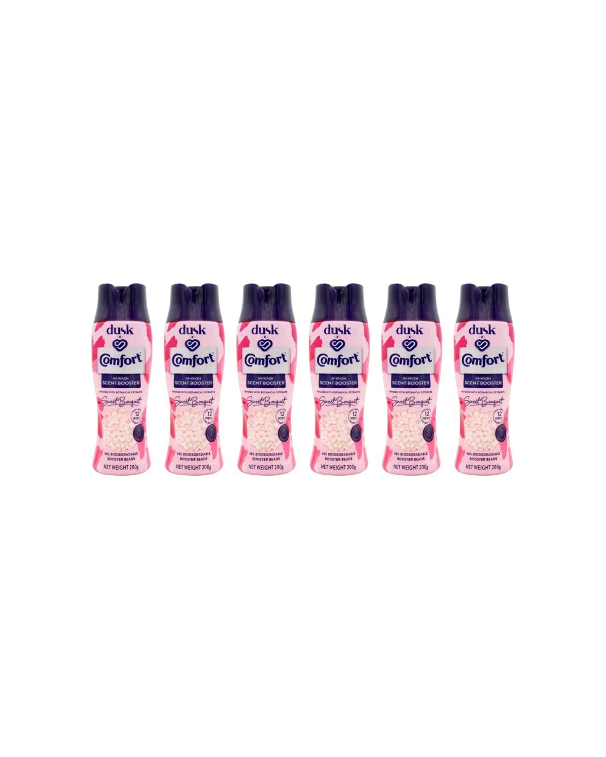 1 Comfort Dusk In Wash Scent Booster 6 Pack Sweet Bouquet 200g Fabric Freshner - Pink, 1 of 4