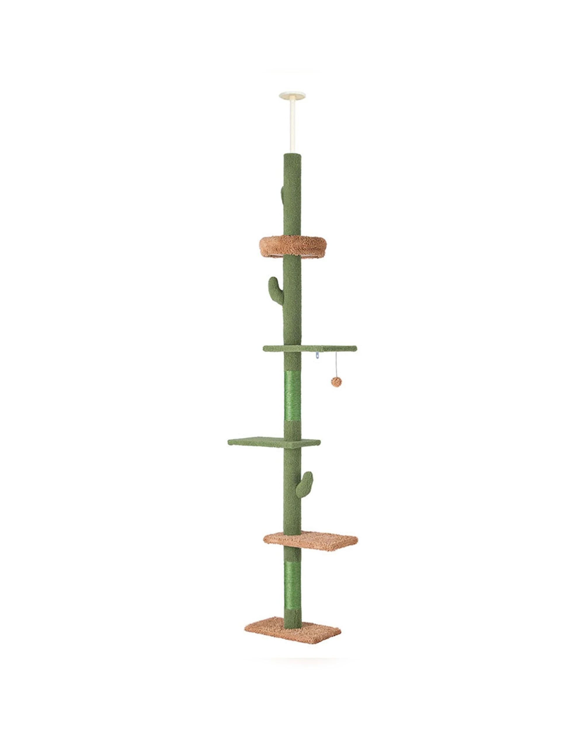 3 I.pet Cat Tree Tower Scratching Post Scratcher Floor To Ceiling Cats Bed 290cm
 - White, 3 of 3