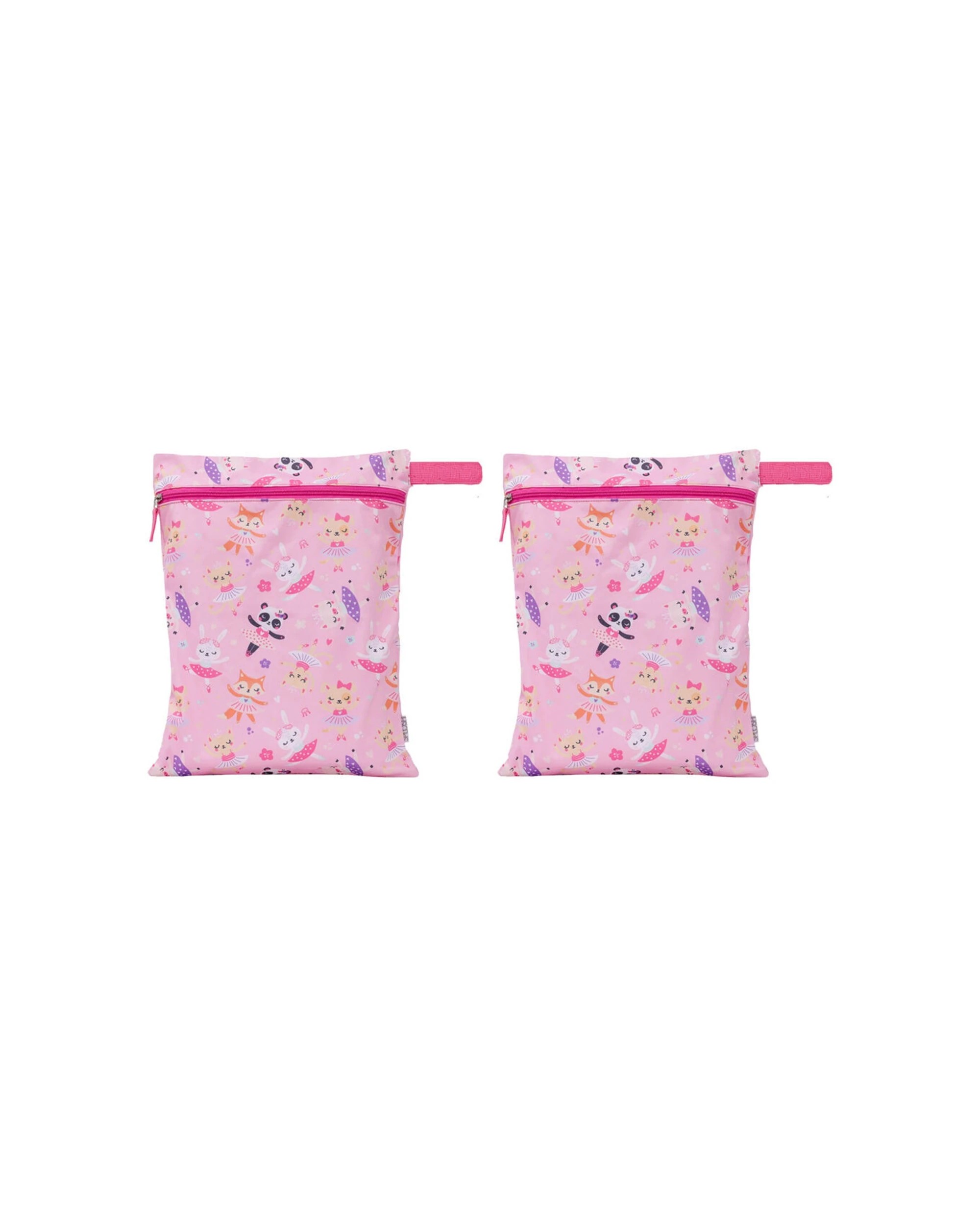 1 Splosh 2PK Out & About Ballet Waterproof Kids Children Wet Bag Set 40x30cm - Pink, 1 of 6