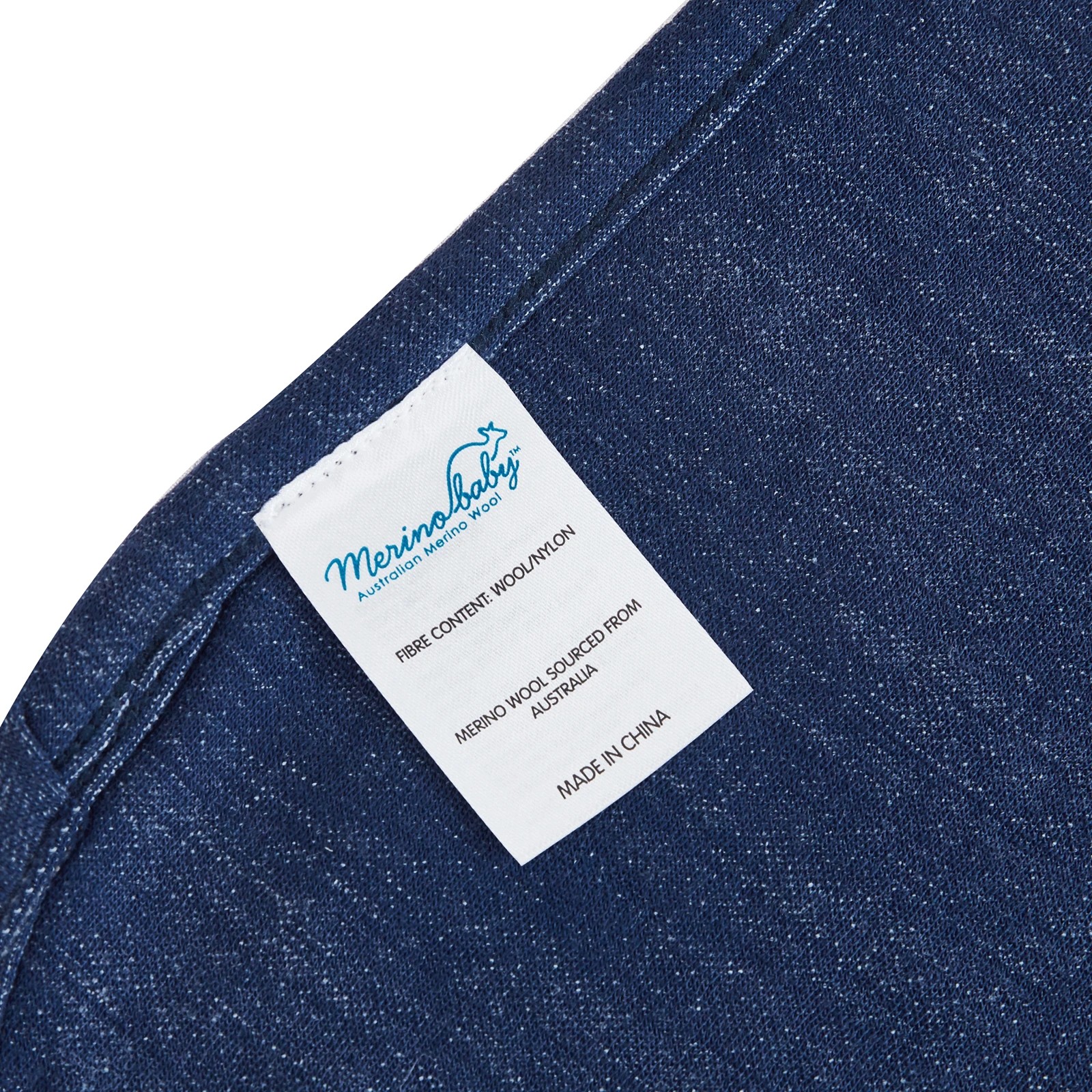 4 Merino Baby Australian Merino Wool Merino Blanket-Navy Marle, 4 of 7