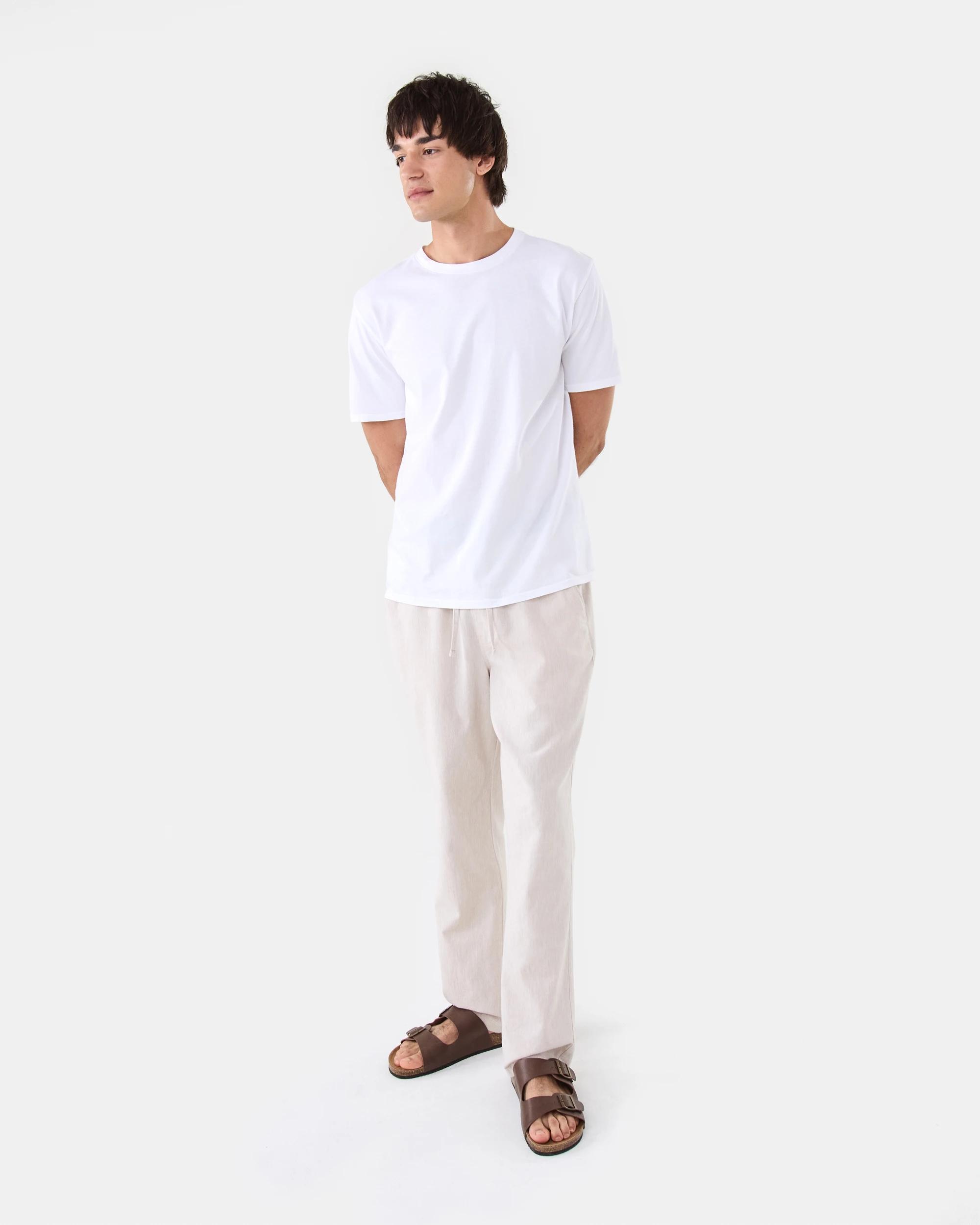 2 Australian Grown Cotton Crew Neck T-shirt WHITE, 2 of 6